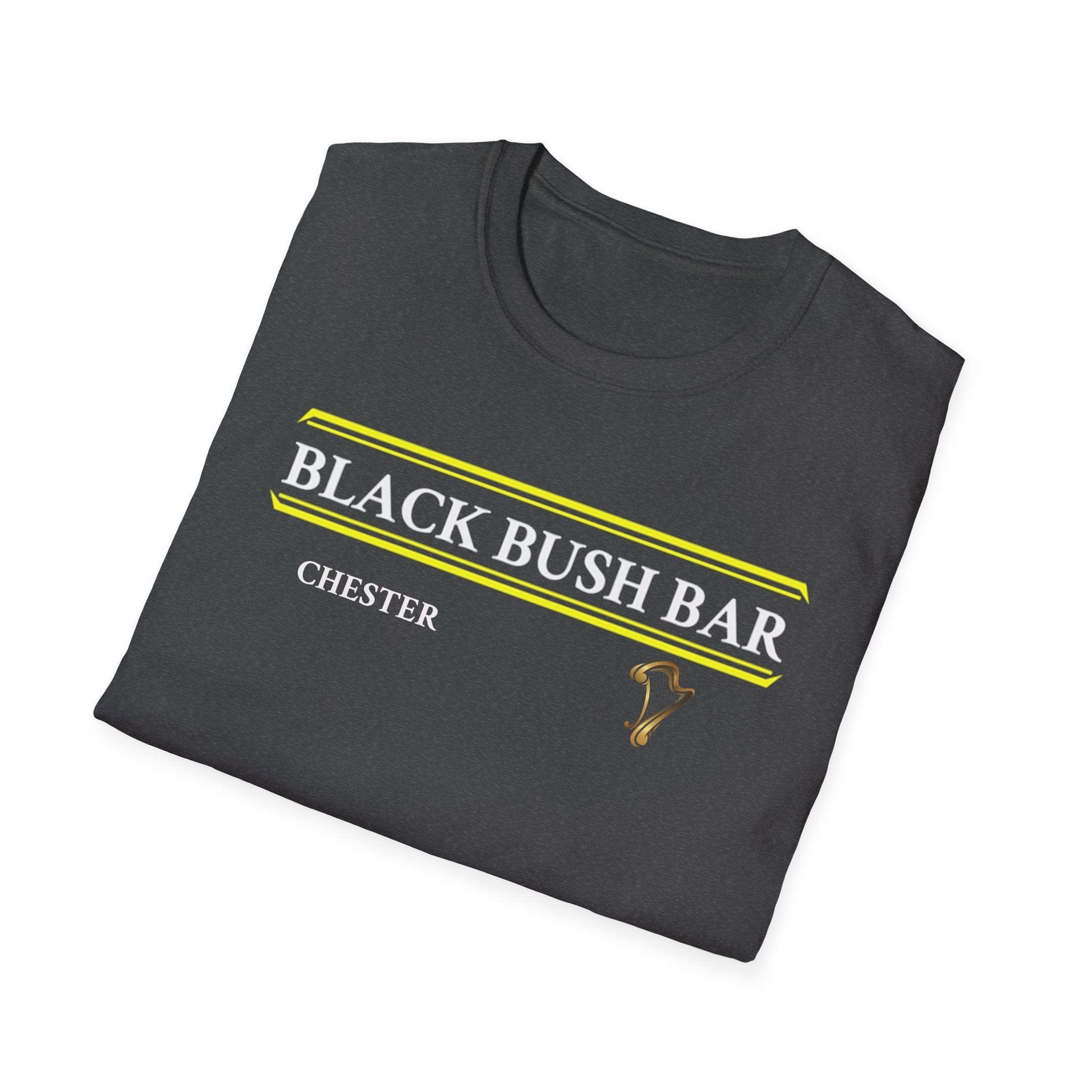 TeeFEVA T-Shirt Black Bush Irish Bar Chester — BLACK BUSH BAR - Front & Back Print
