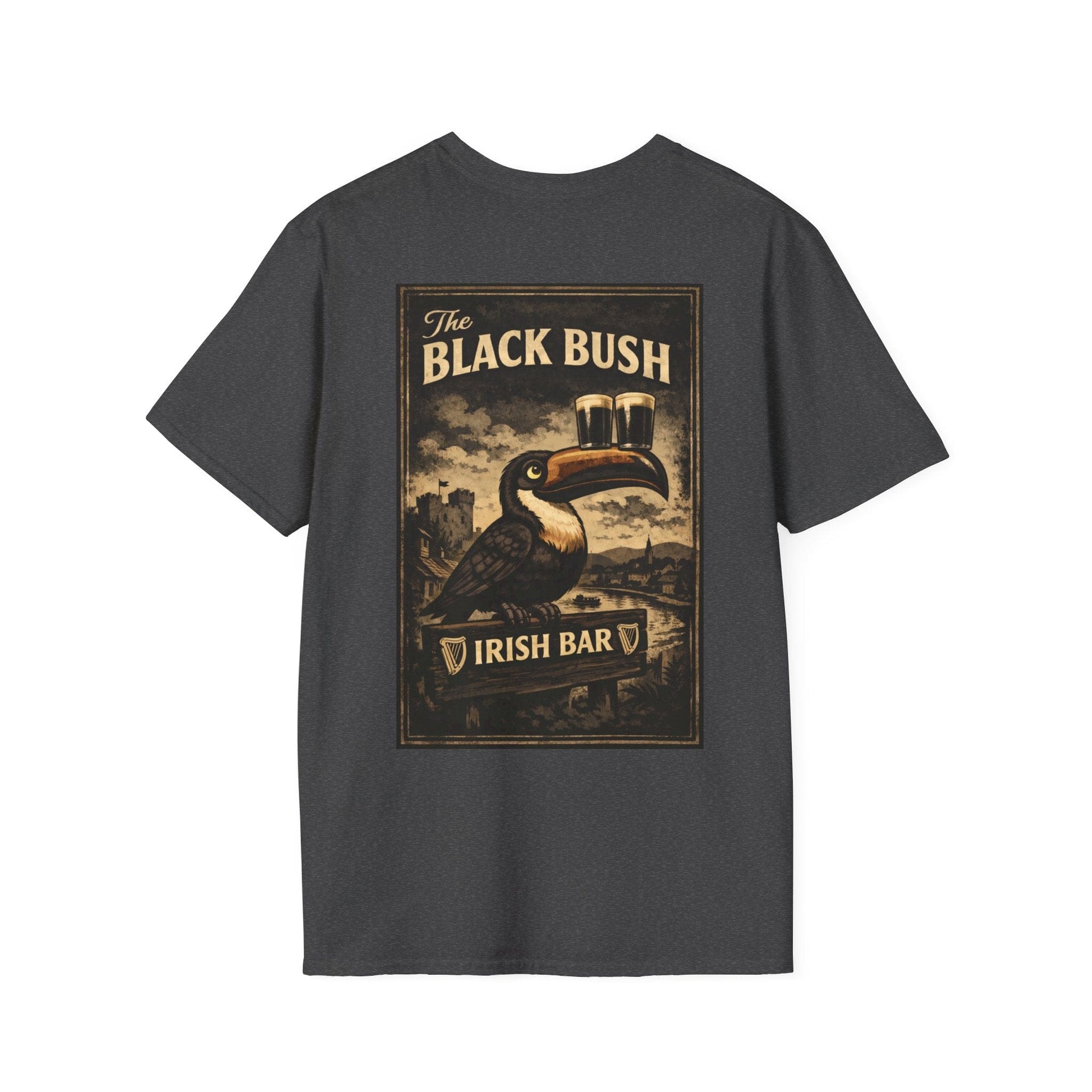TeeFEVA T-Shirt Black Bush Irish Bar Chester — BLACK BUSH T - Back Print