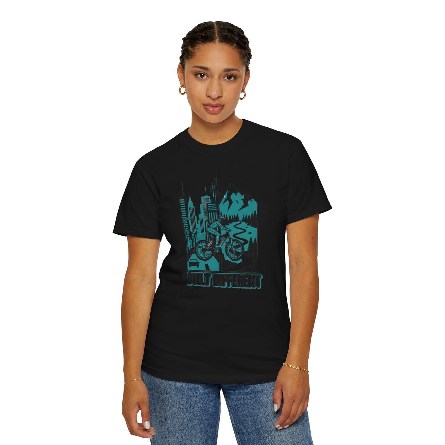 TeeFEVA T-Shirt Built Different Mountain Bike T-Shirt — Urban Meets Trail MTB Tee