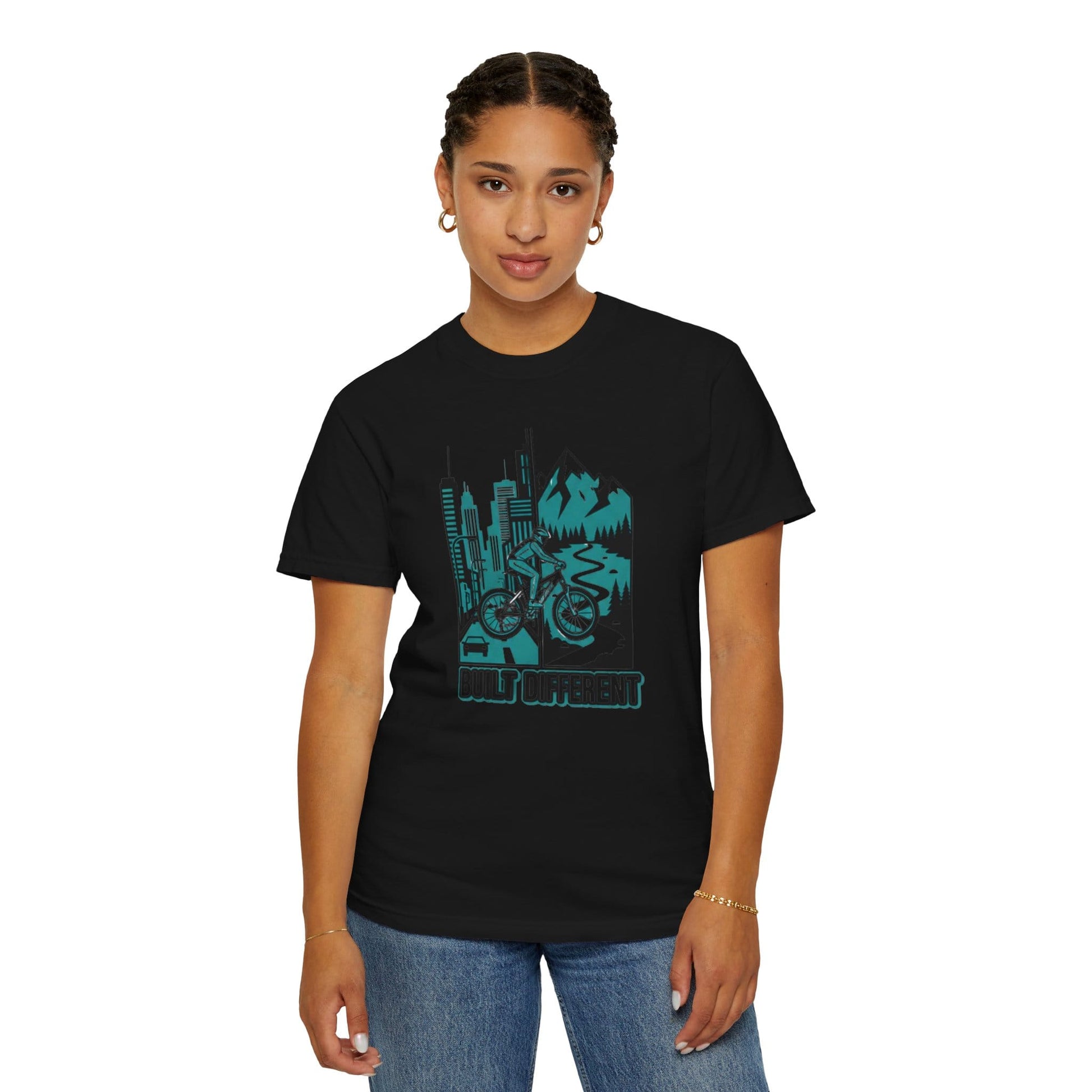 TeeFEVA T-Shirt Built Different Mountain Bike T-Shirt — Urban Meets Trail MTB Tee