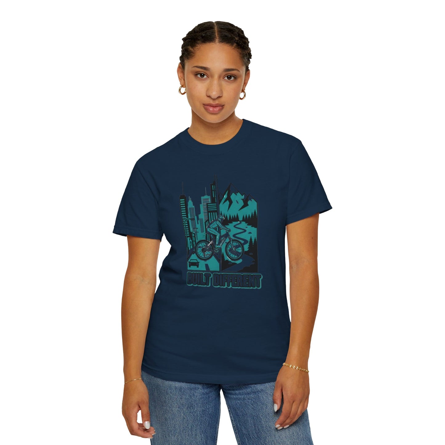 TeeFEVA T-Shirt Built Different Mountain Bike T-Shirt — Urban Meets Trail MTB Tee