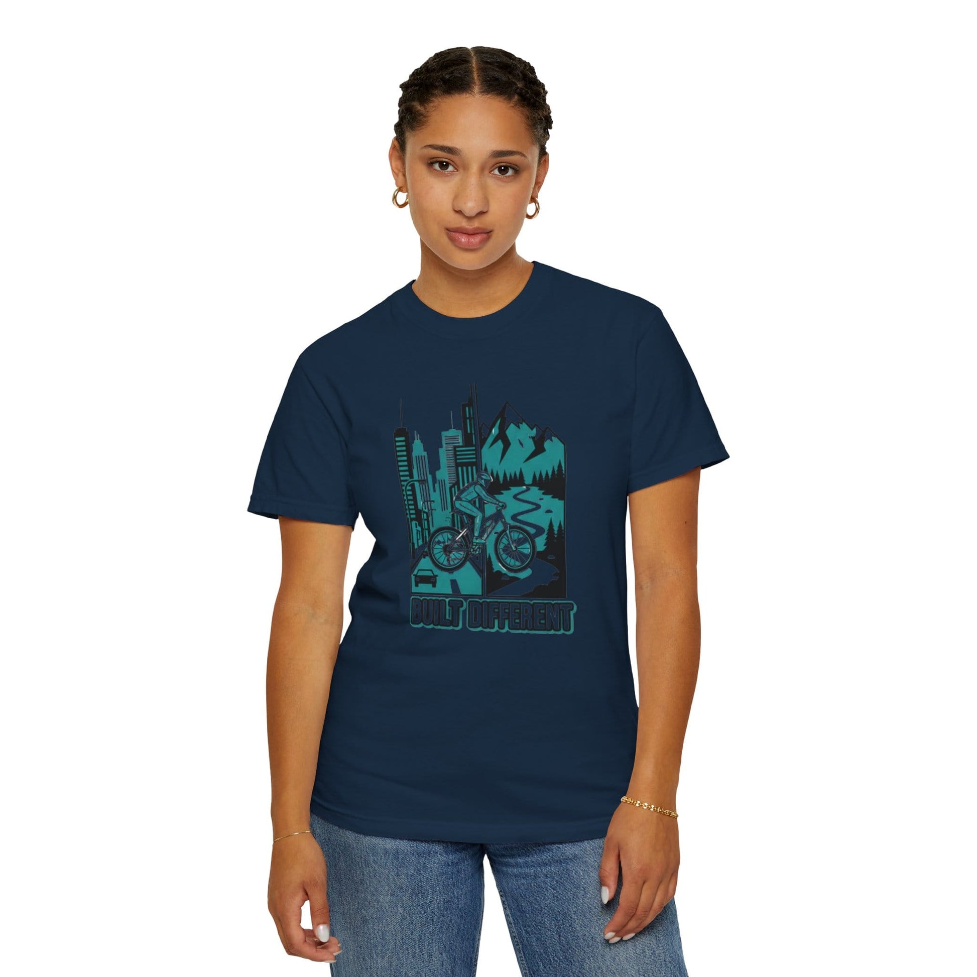 TeeFEVA T-Shirt Built Different Mountain Bike T-Shirt — Urban Meets Trail MTB Tee
