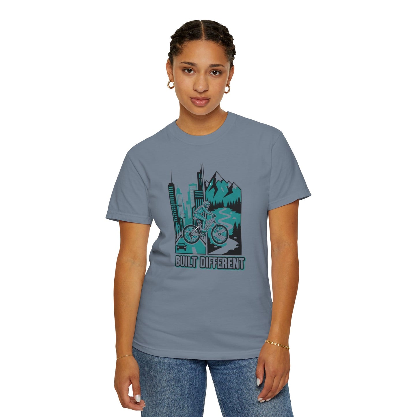 TeeFEVA T-Shirt Built Different Mountain Bike T-Shirt — Urban Meets Trail MTB Tee