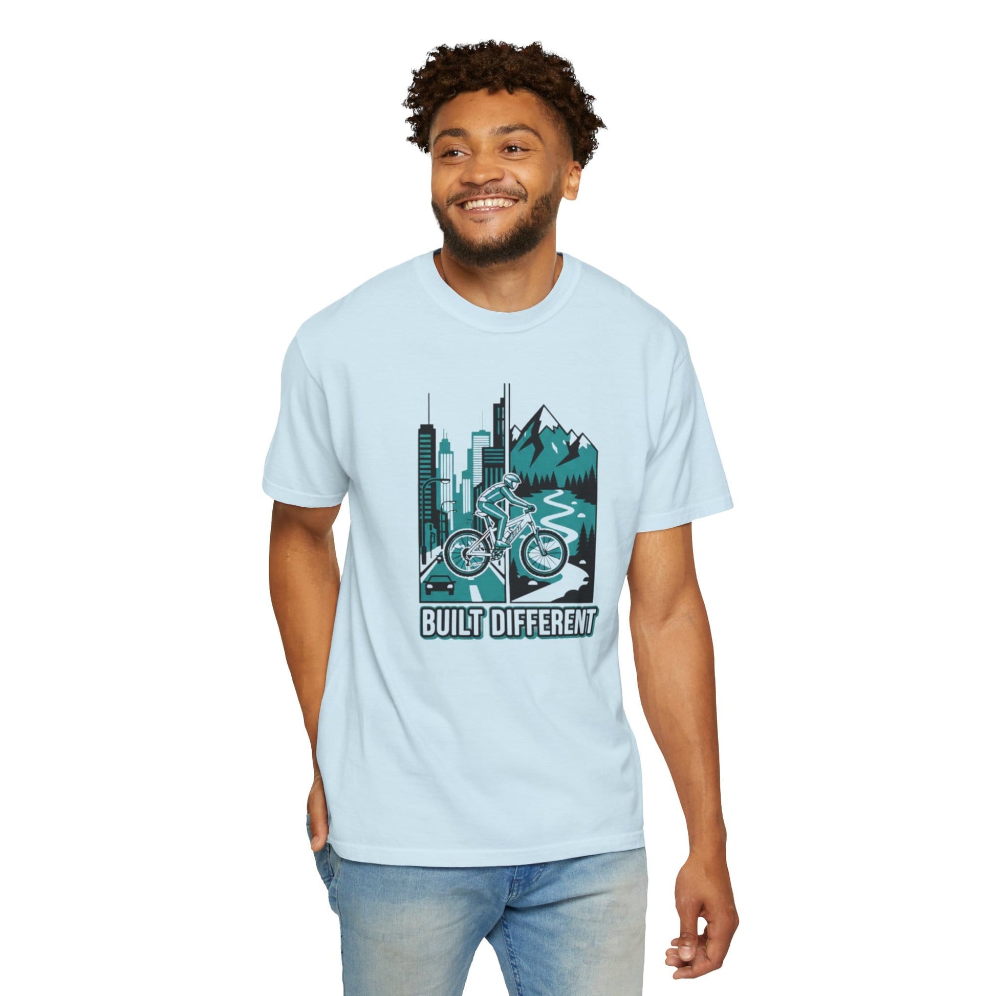 TeeFEVA T-Shirt Built Different Mountain Bike T-Shirt — Urban Meets Trail MTB Tee