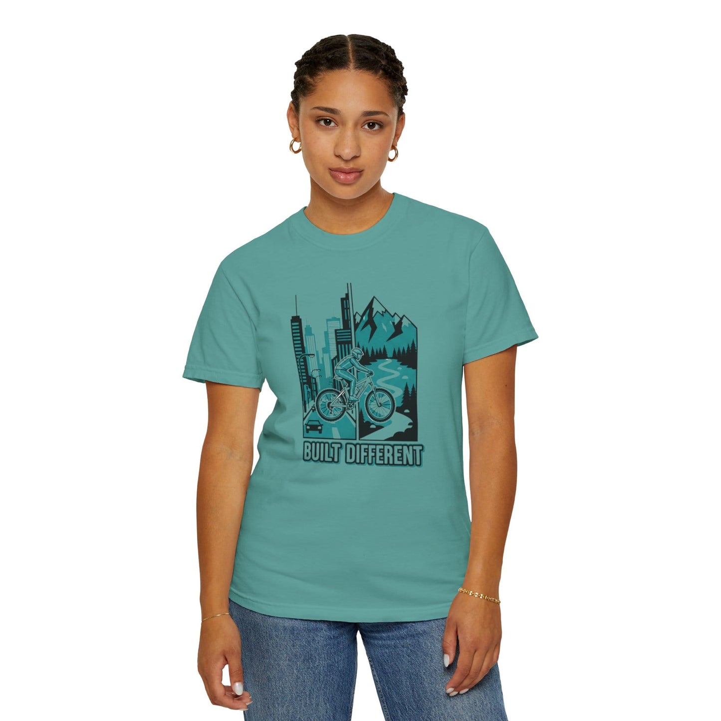 TeeFEVA T-Shirt Built Different Mountain Bike T-Shirt — Urban Meets Trail MTB Tee
