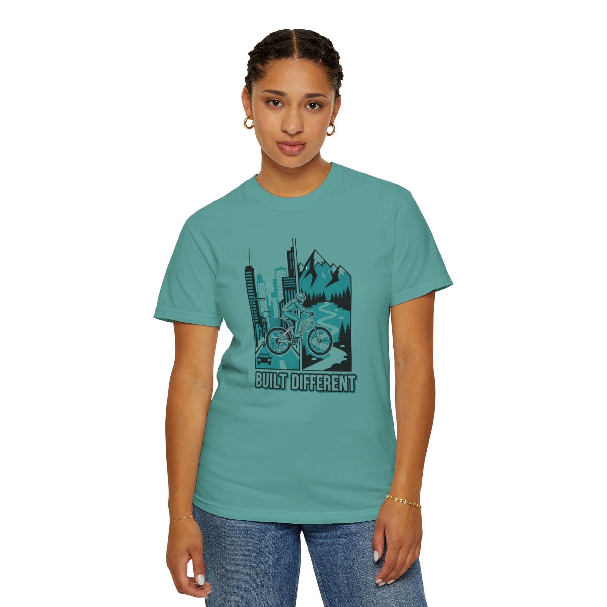 TeeFEVA T-Shirt Built Different Mountain Bike T-Shirt — Urban Meets Trail MTB Tee