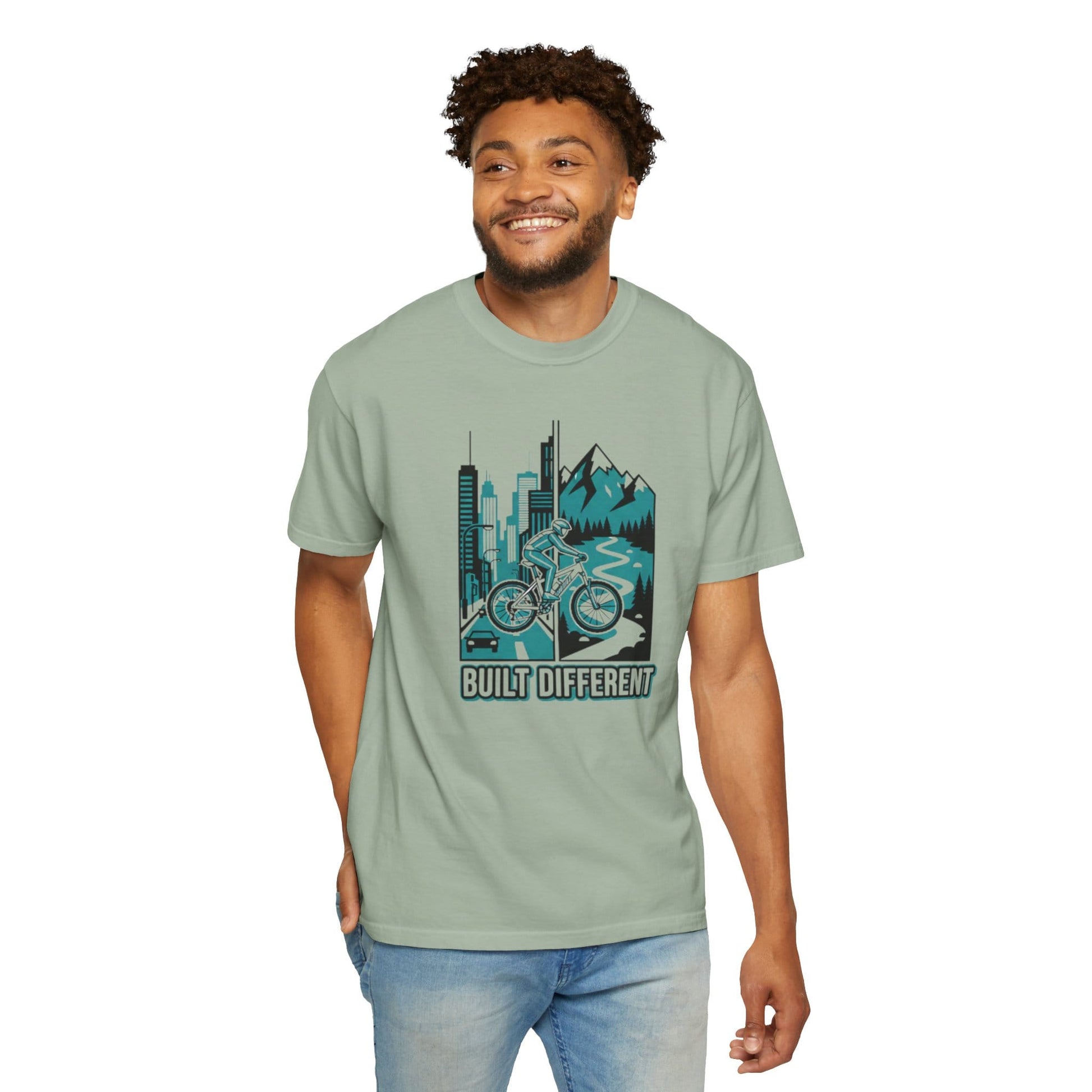 TeeFEVA T-Shirt Built Different Mountain Bike T-Shirt — Urban Meets Trail MTB Tee