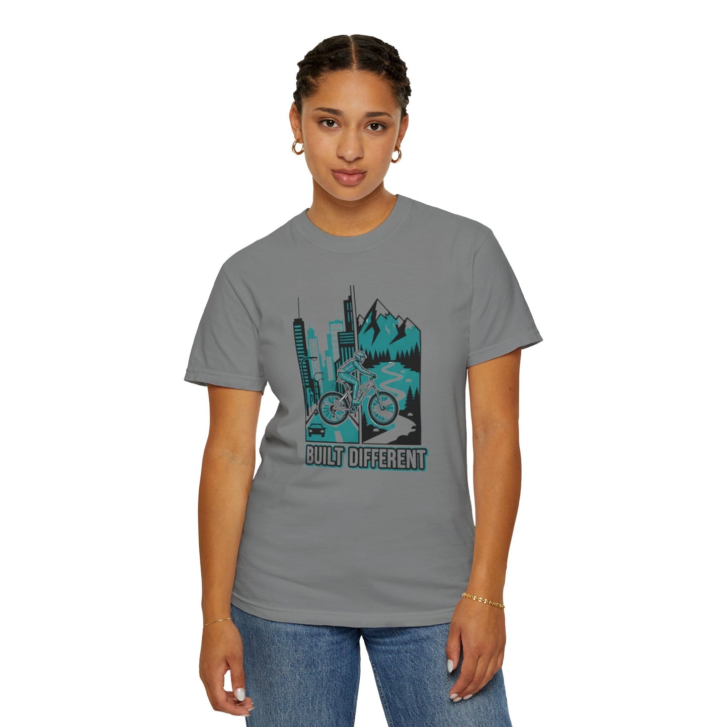 TeeFEVA T-Shirt Built Different Mountain Bike T-Shirt — Urban Meets Trail MTB Tee