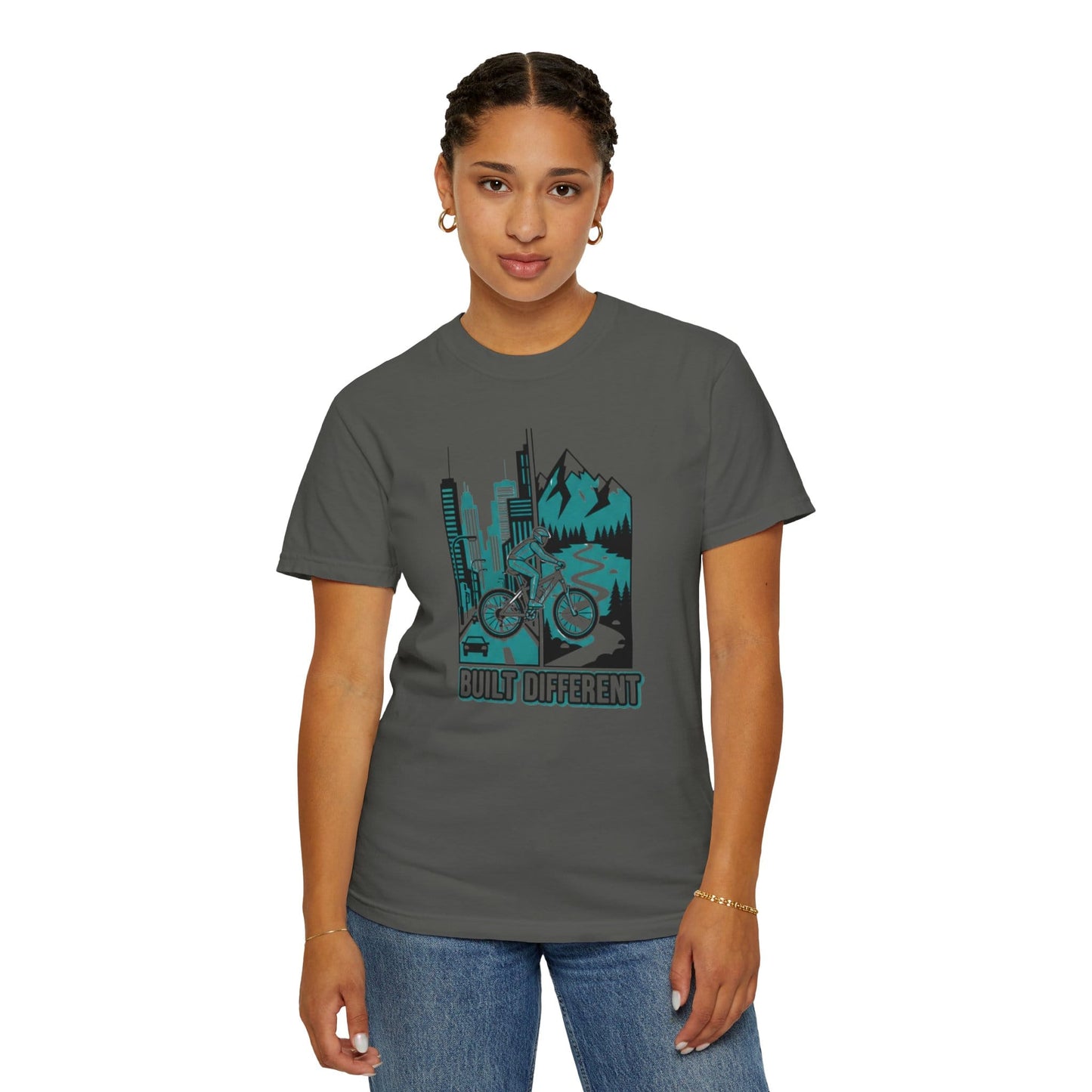 TeeFEVA T-Shirt Built Different Mountain Bike T-Shirt — Urban Meets Trail MTB Tee