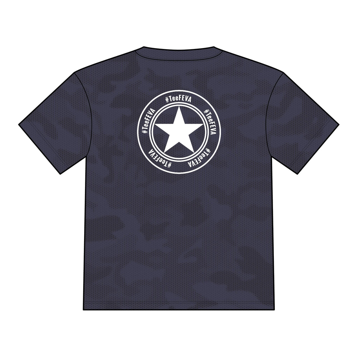 TeeFEVA T-Shirt Built Different Mountain Bike Tee — Orange Camo Outdoor Cycling Shirt