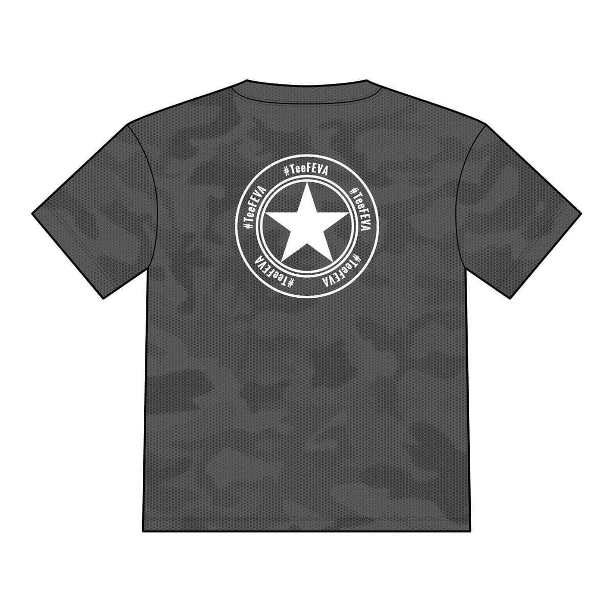 TeeFEVA T-Shirt Built Different Mountain Bike Tee — Orange Camo Outdoor Cycling Shirt