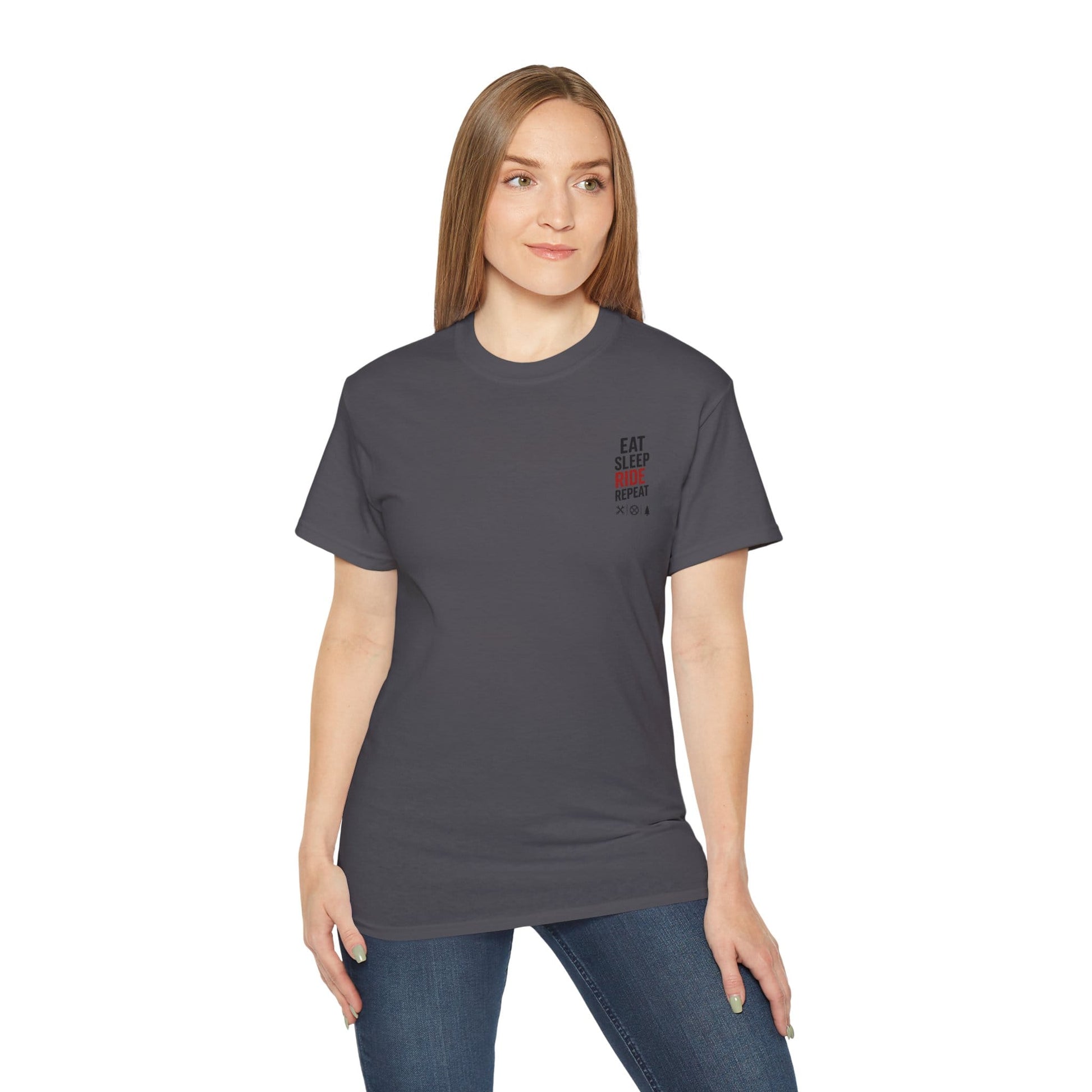 TeeFEVA T-Shirt Eat Sleep Ride Repeat T‑Shirt — Mountain Biking /MTB Tee