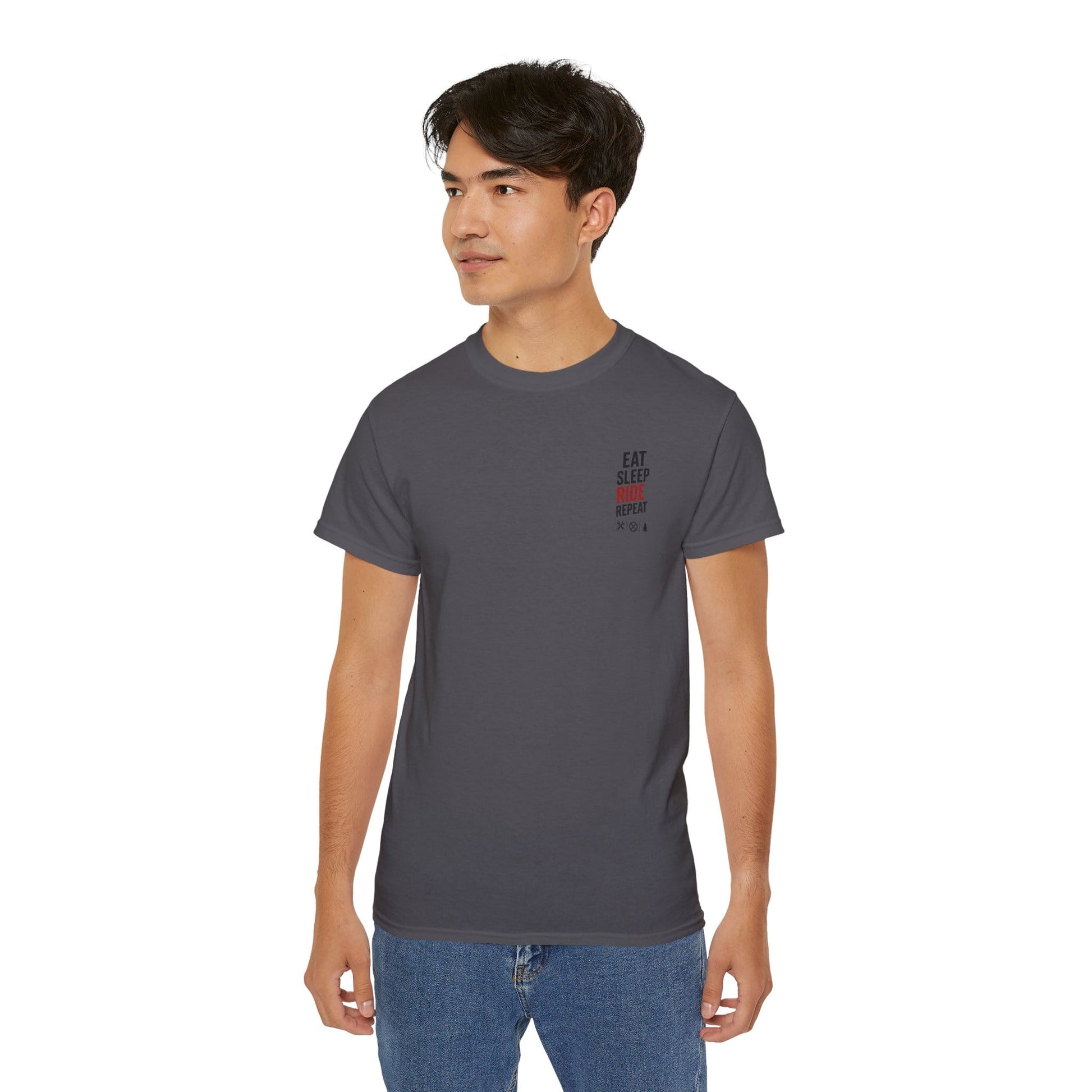 TeeFEVA T-Shirt Eat Sleep Ride Repeat T‑Shirt — Mountain Biking /MTB Tee