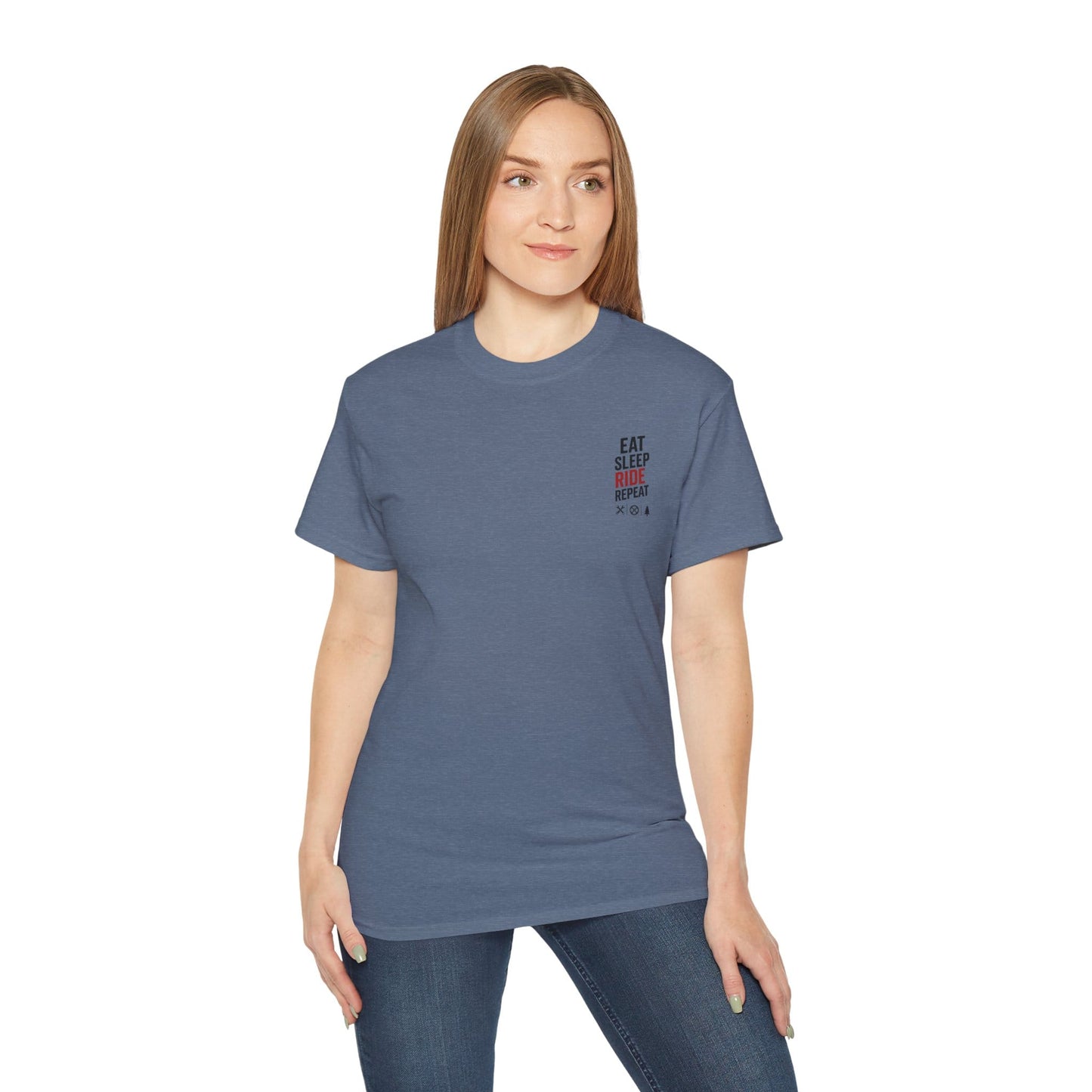 TeeFEVA T-Shirt Eat Sleep Ride Repeat T‑Shirt — Mountain Biking /MTB Tee