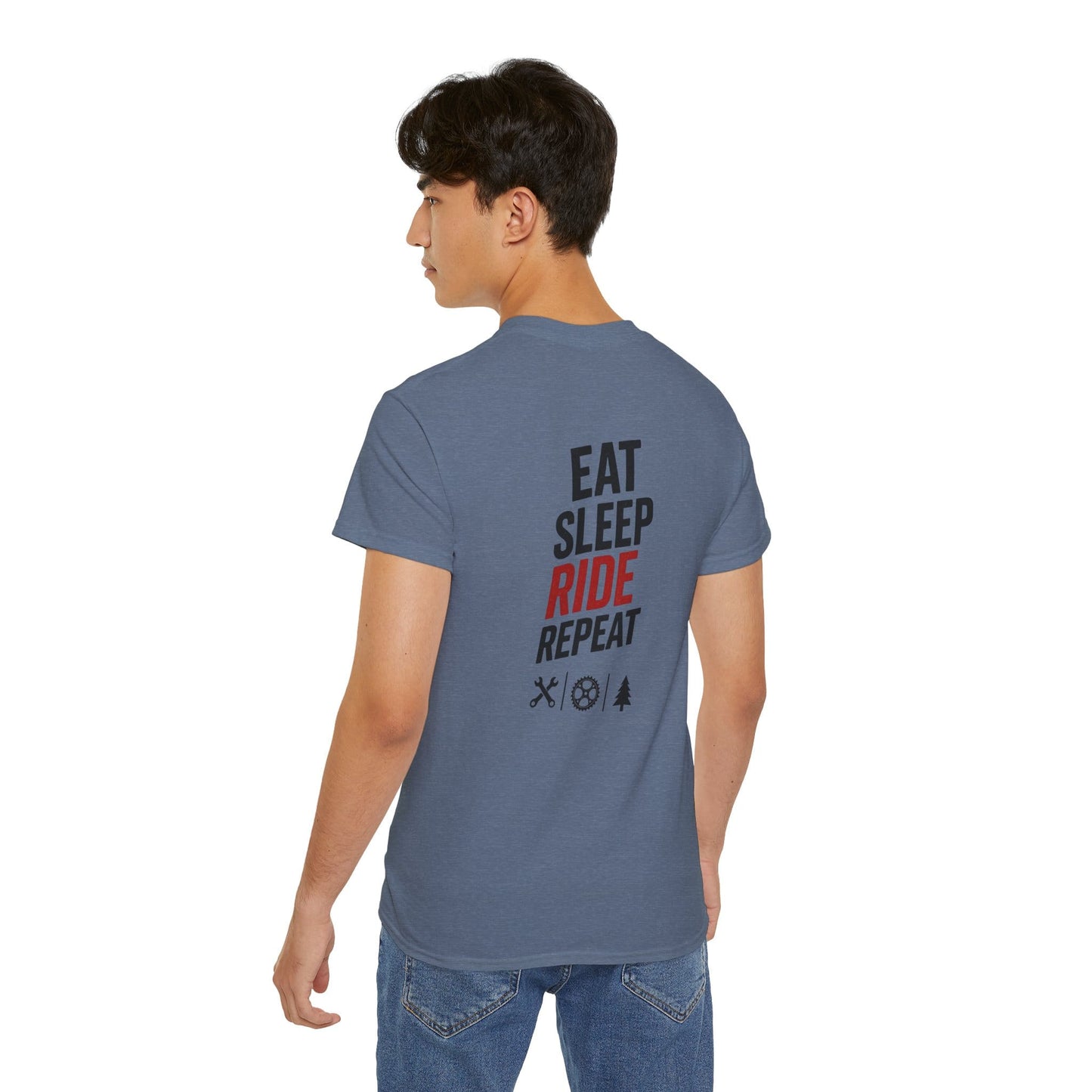 TeeFEVA T-Shirt Eat Sleep Ride Repeat T‑Shirt — Mountain Biking /MTB Tee