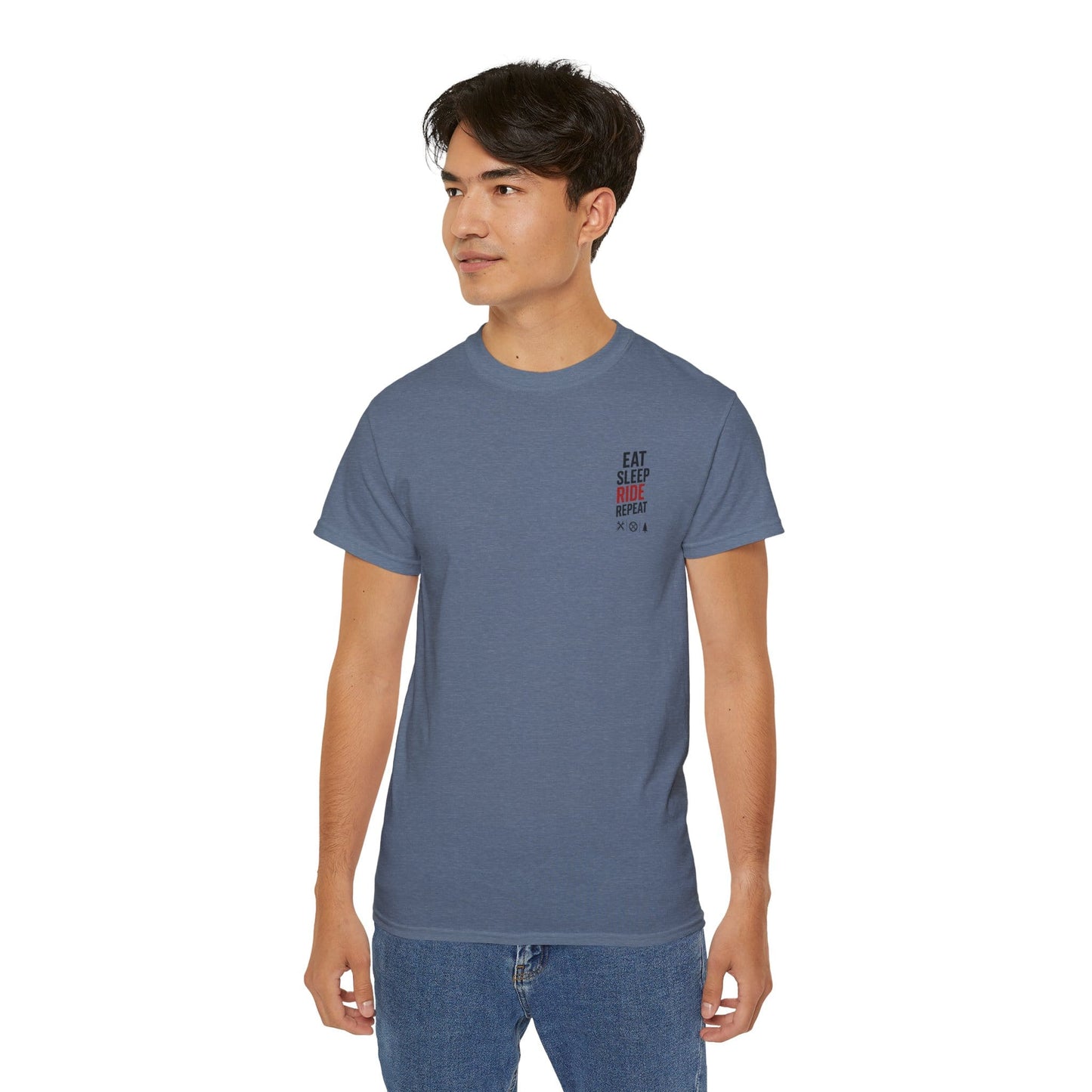 TeeFEVA T-Shirt Eat Sleep Ride Repeat T‑Shirt — Mountain Biking /MTB Tee