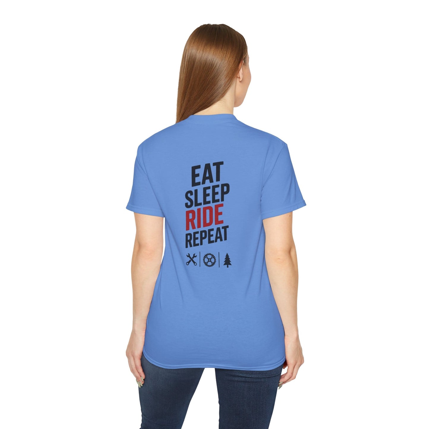 TeeFEVA T-Shirt Eat Sleep Ride Repeat T‑Shirt — Mountain Biking /MTB Tee