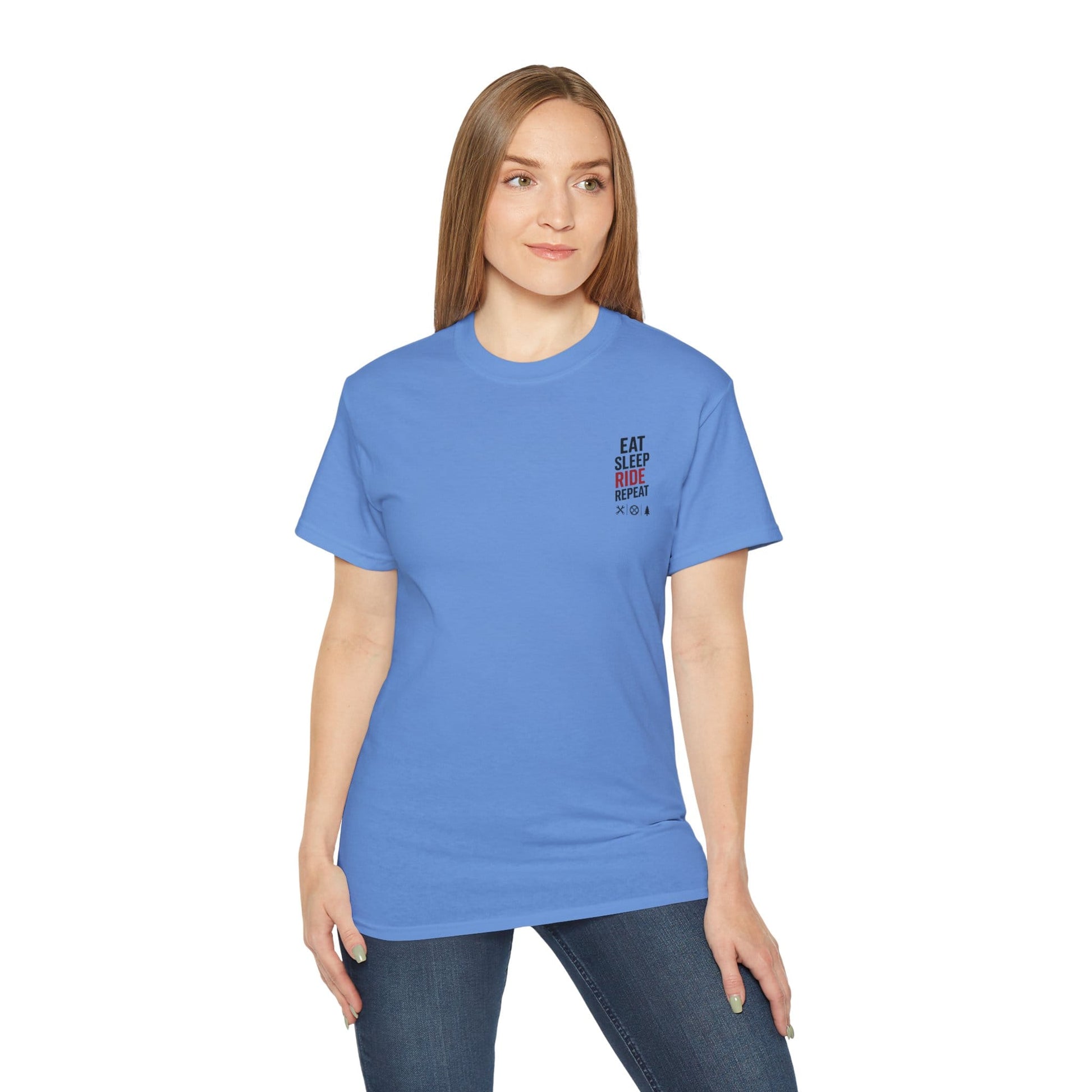 TeeFEVA T-Shirt Eat Sleep Ride Repeat T‑Shirt — Mountain Biking /MTB Tee