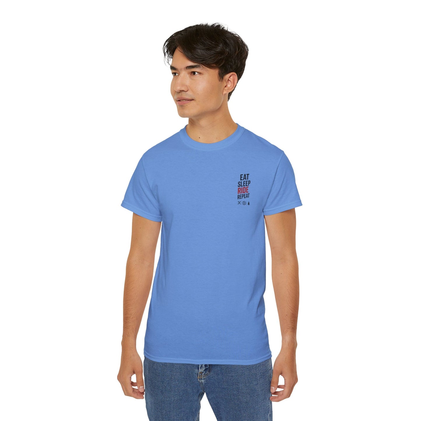 TeeFEVA T-Shirt Eat Sleep Ride Repeat T‑Shirt — Mountain Biking /MTB Tee