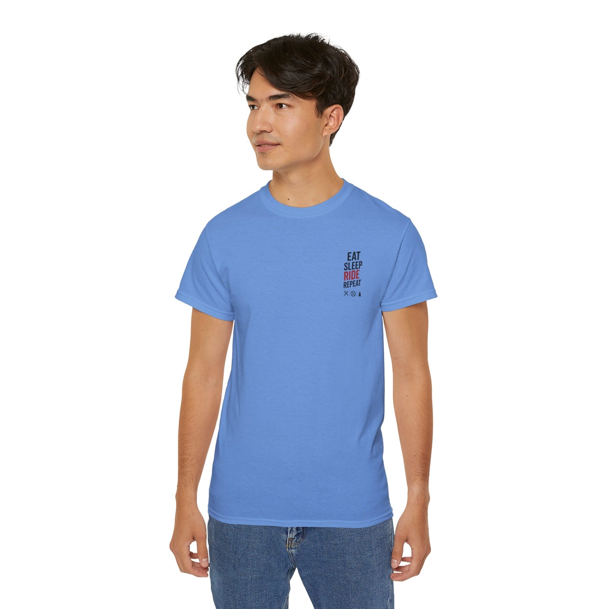 TeeFEVA T-Shirt Eat Sleep Ride Repeat T‑Shirt — Mountain Biking /MTB Tee