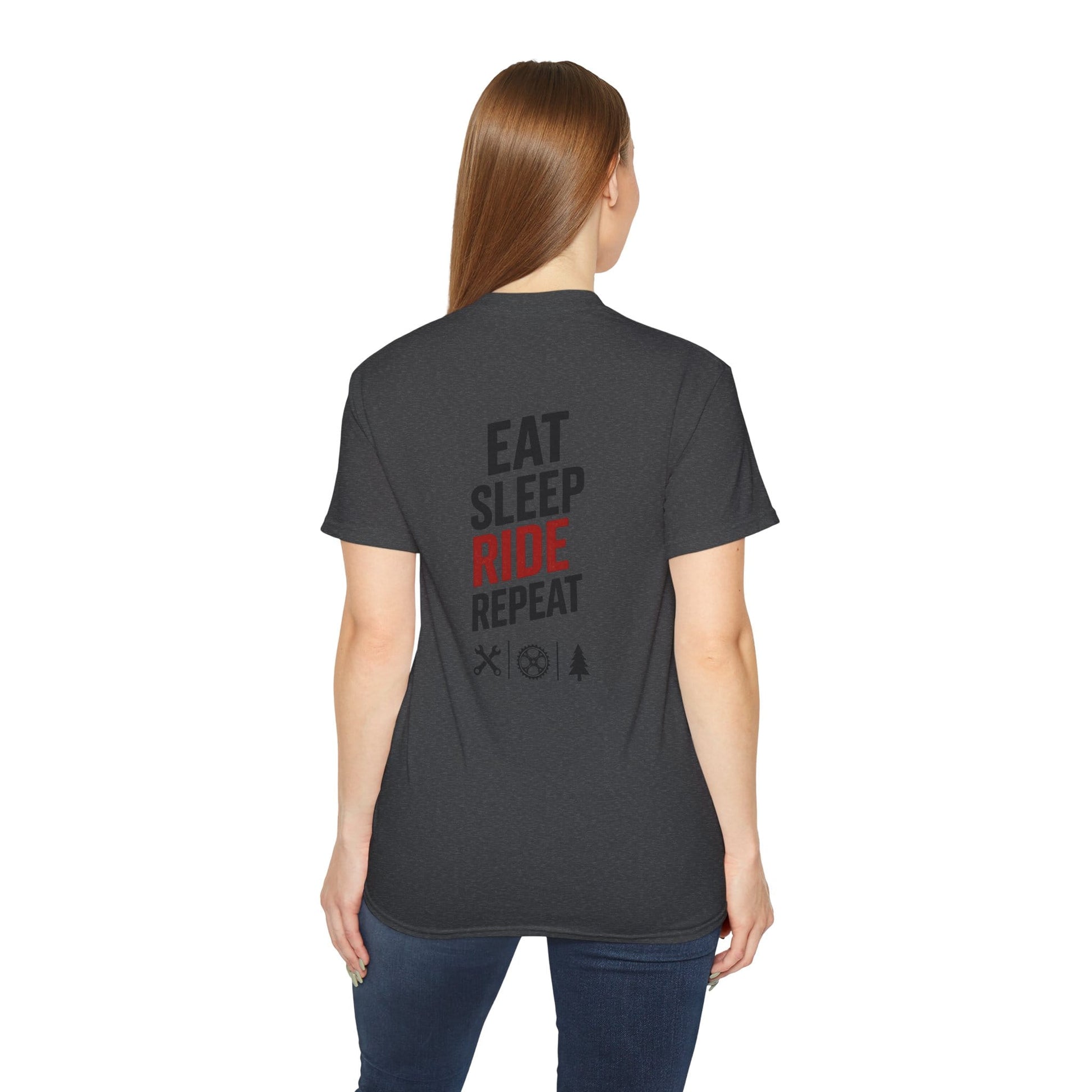 TeeFEVA T-Shirt Eat Sleep Ride Repeat T‑Shirt — Mountain Biking /MTB Tee