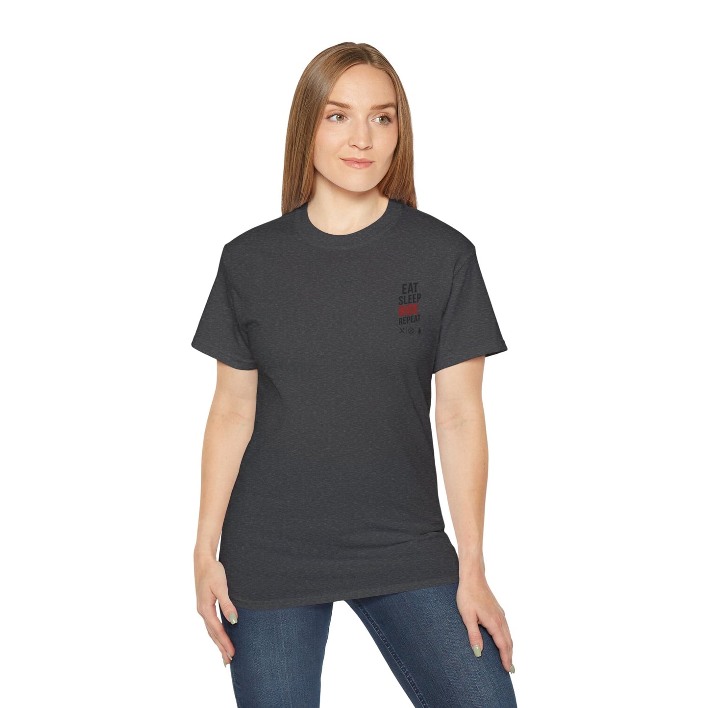 TeeFEVA T-Shirt Eat Sleep Ride Repeat T‑Shirt — Mountain Biking /MTB Tee