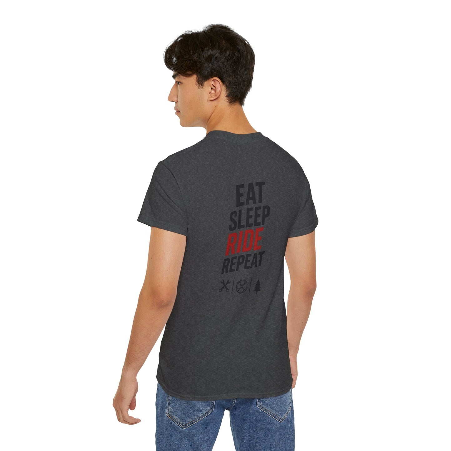 TeeFEVA T-Shirt Eat Sleep Ride Repeat T‑Shirt — Mountain Biking /MTB Tee