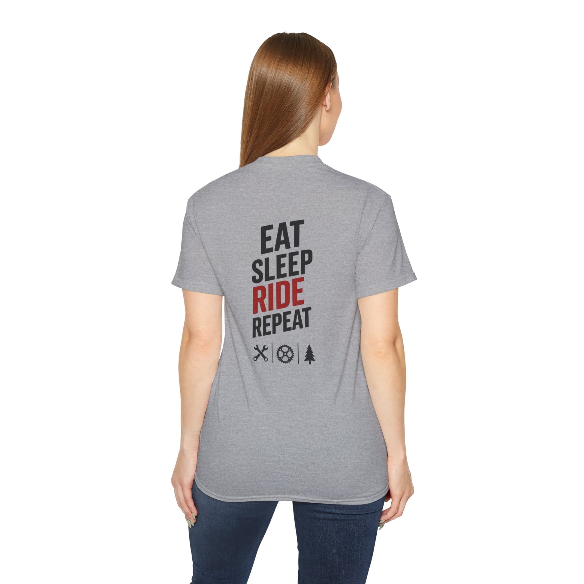 TeeFEVA T-Shirt Eat Sleep Ride Repeat T‑Shirt — Mountain Biking /MTB Tee