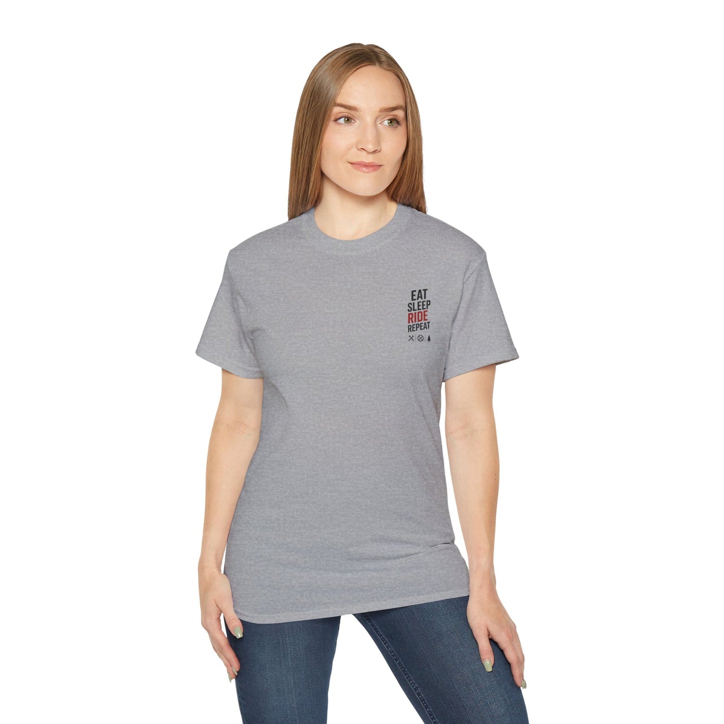 TeeFEVA T-Shirt Eat Sleep Ride Repeat T‑Shirt — Mountain Biking /MTB Tee