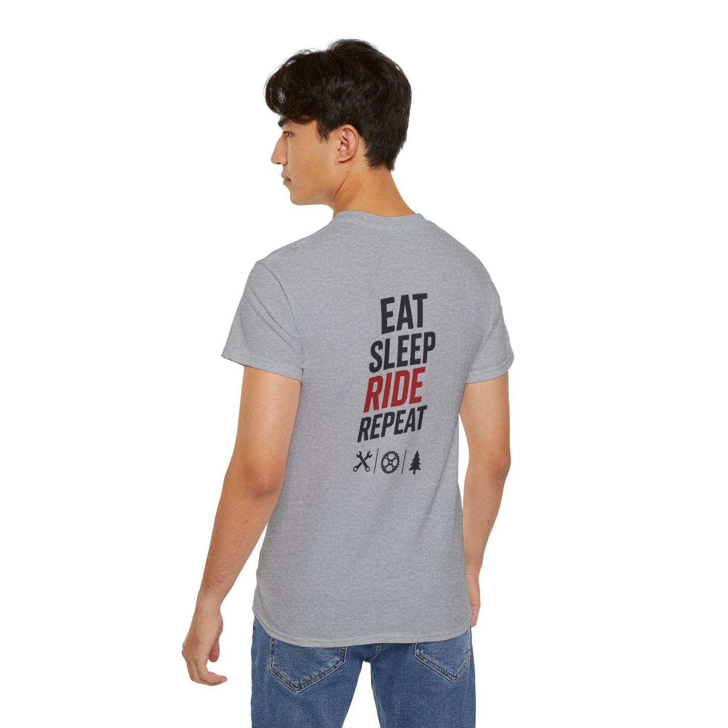 TeeFEVA T-Shirt Eat Sleep Ride Repeat T‑Shirt — Mountain Biking /MTB Tee