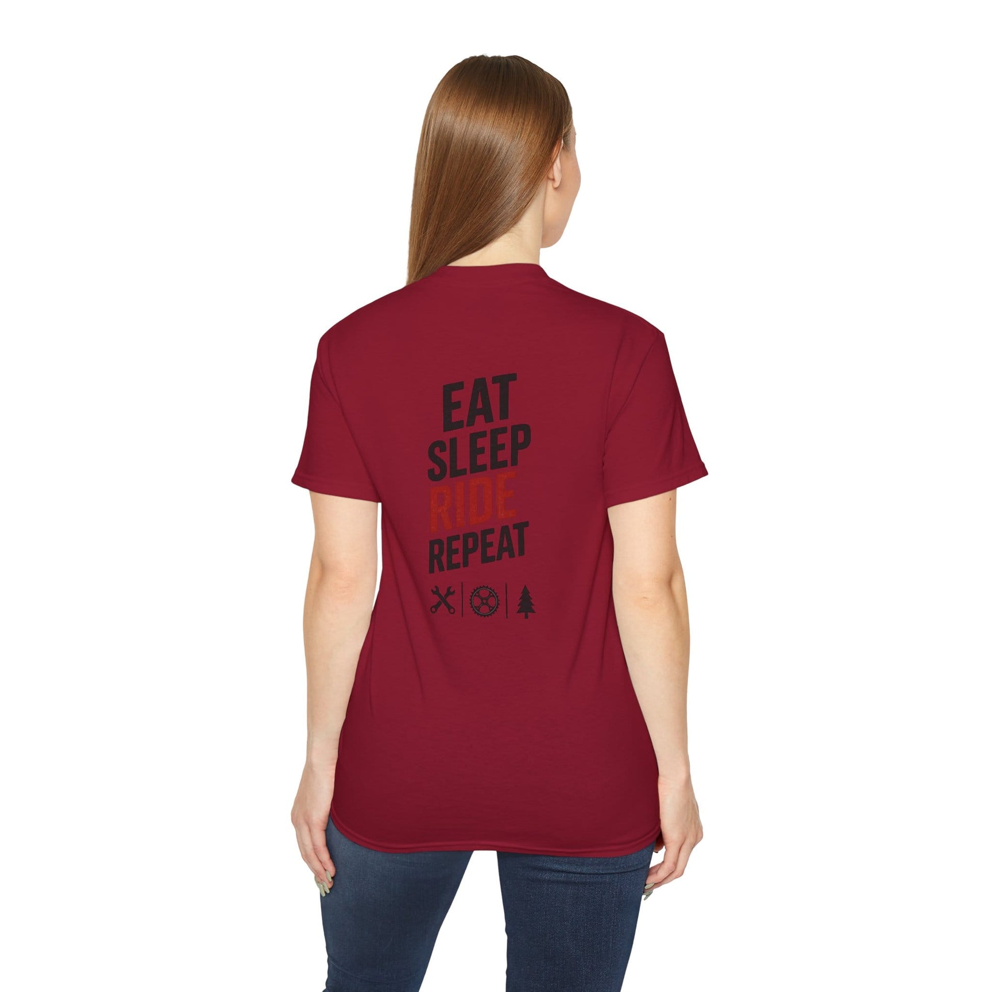 TeeFEVA T-Shirt Eat Sleep Ride Repeat T‑Shirt — Mountain Biking /MTB Tee