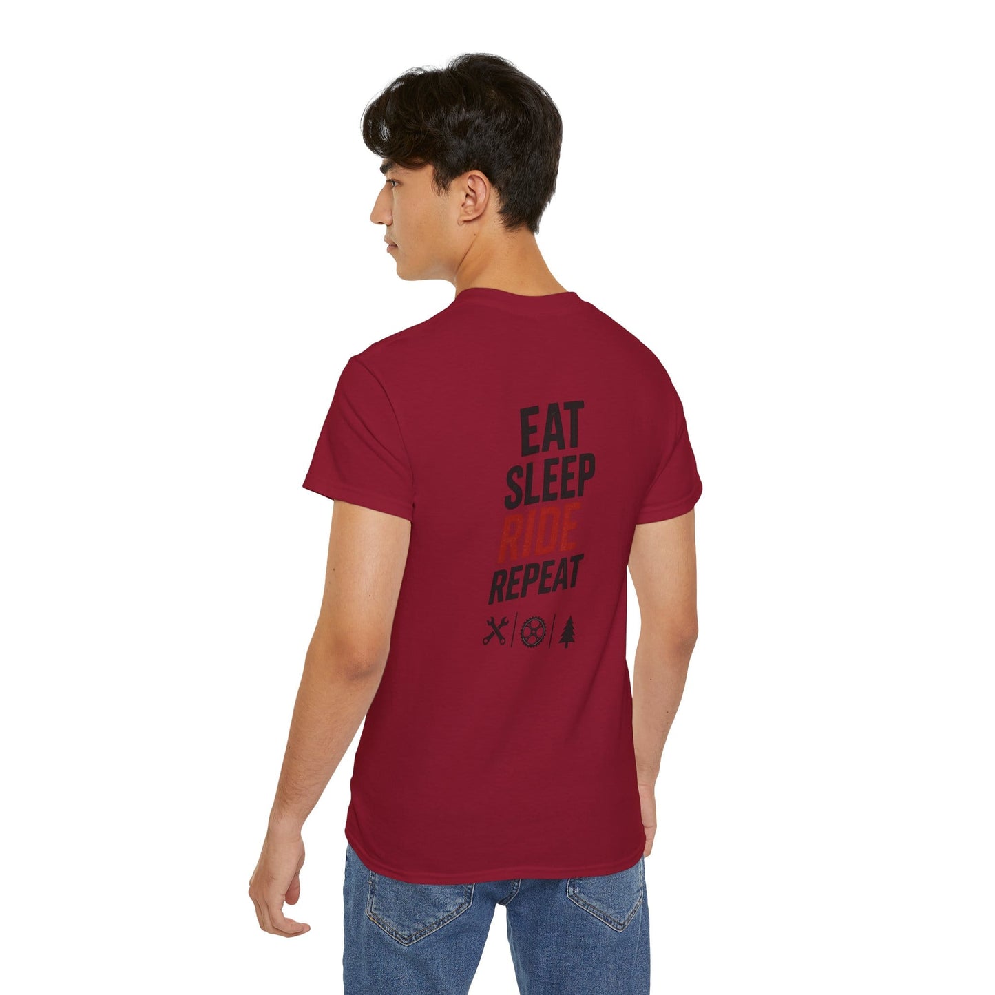 TeeFEVA T-Shirt Eat Sleep Ride Repeat T‑Shirt — Mountain Biking /MTB Tee