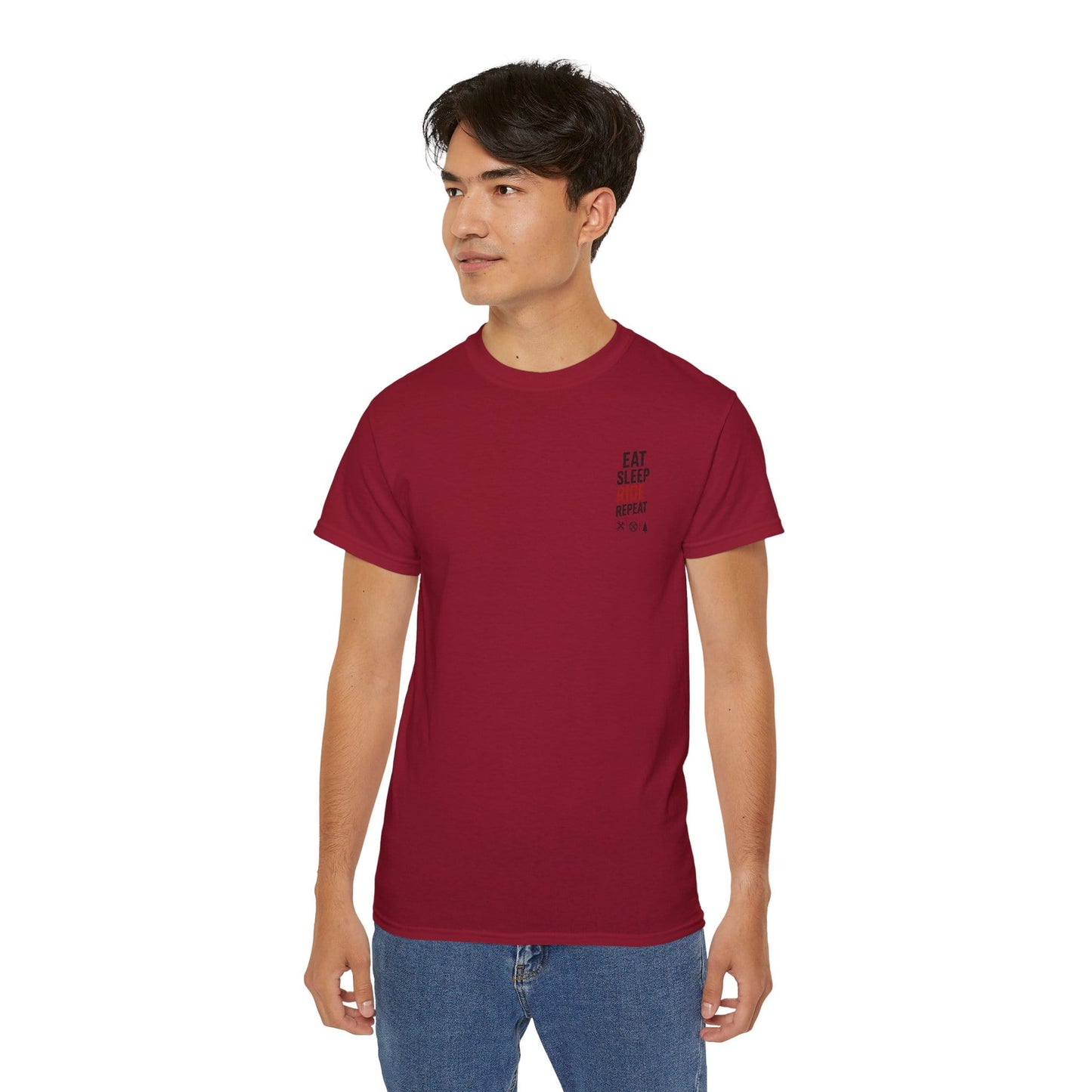TeeFEVA T-Shirt Eat Sleep Ride Repeat T‑Shirt — Mountain Biking /MTB Tee