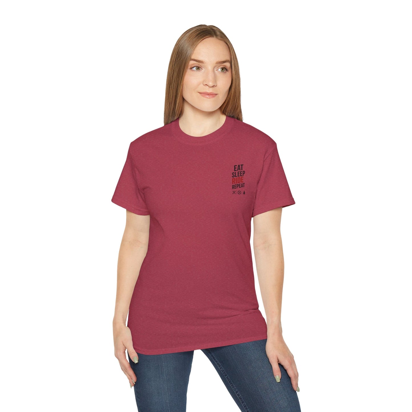 TeeFEVA T-Shirt Eat Sleep Ride Repeat T‑Shirt — Mountain Biking /MTB Tee