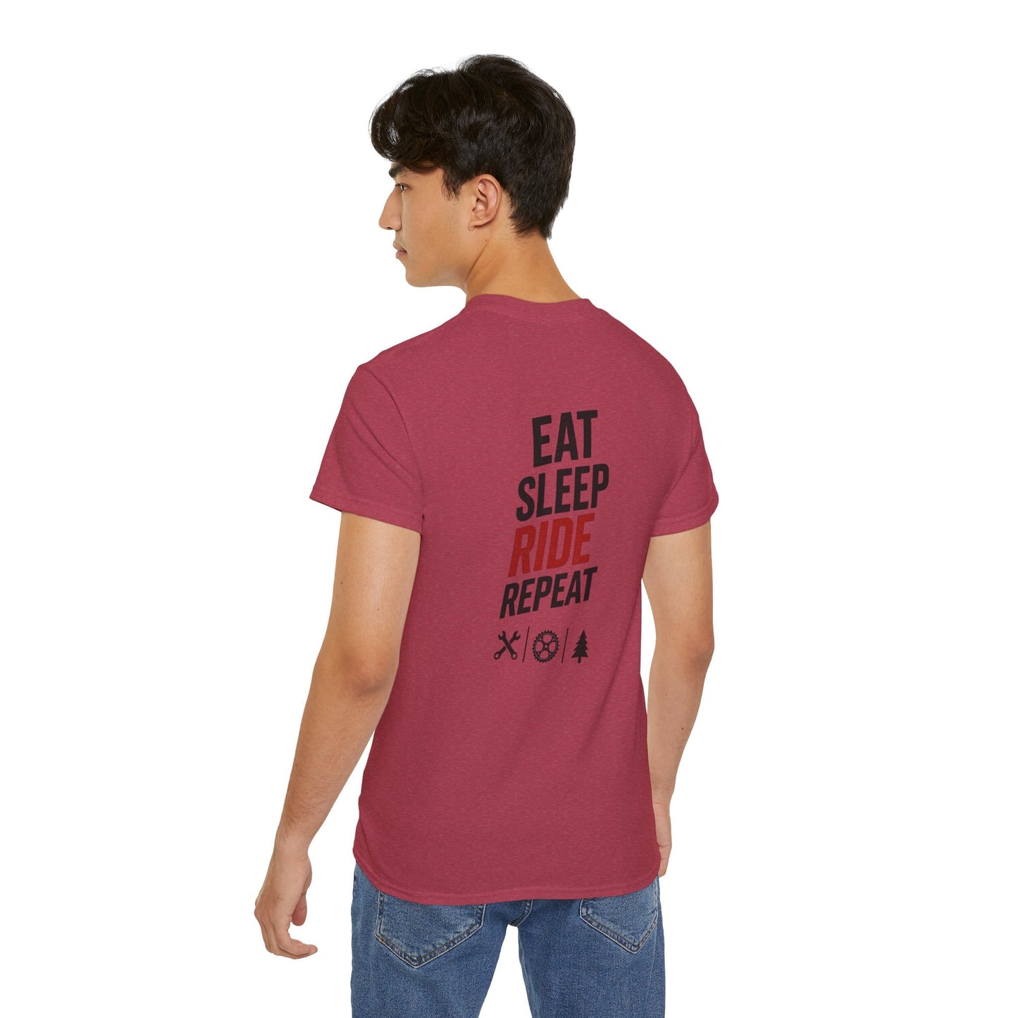 TeeFEVA T-Shirt Eat Sleep Ride Repeat T‑Shirt — Mountain Biking /MTB Tee