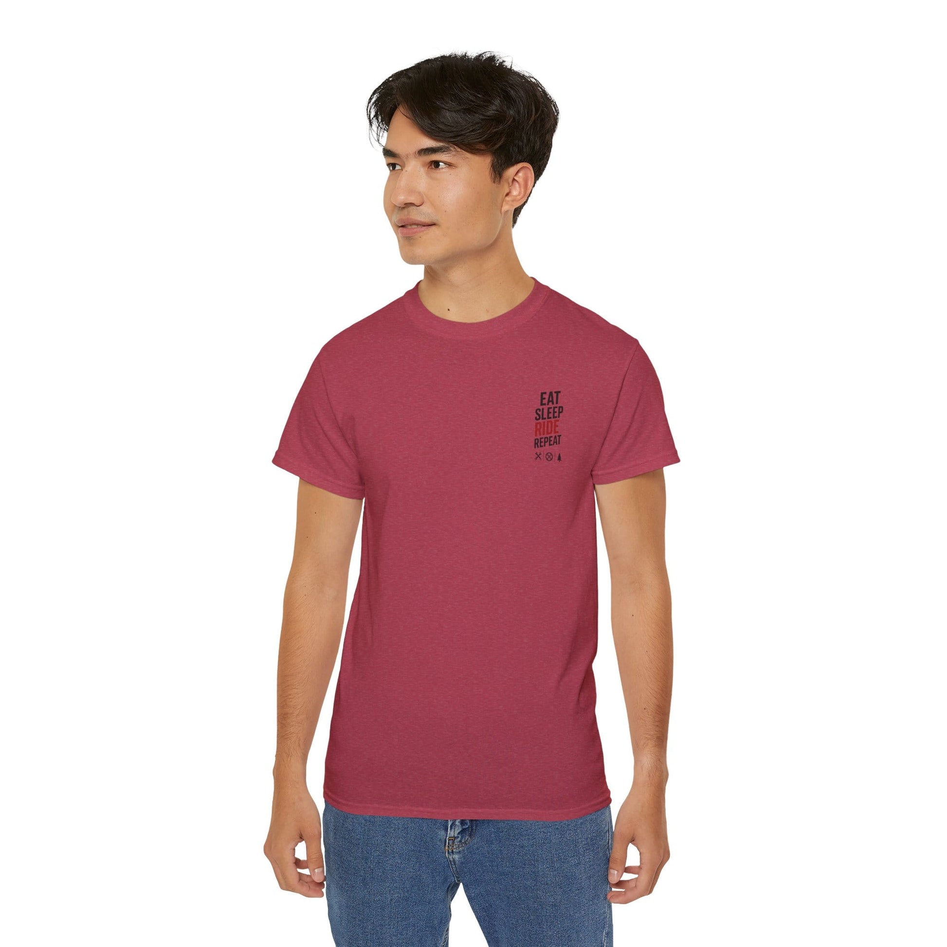 TeeFEVA T-Shirt Eat Sleep Ride Repeat T‑Shirt — Mountain Biking /MTB Tee