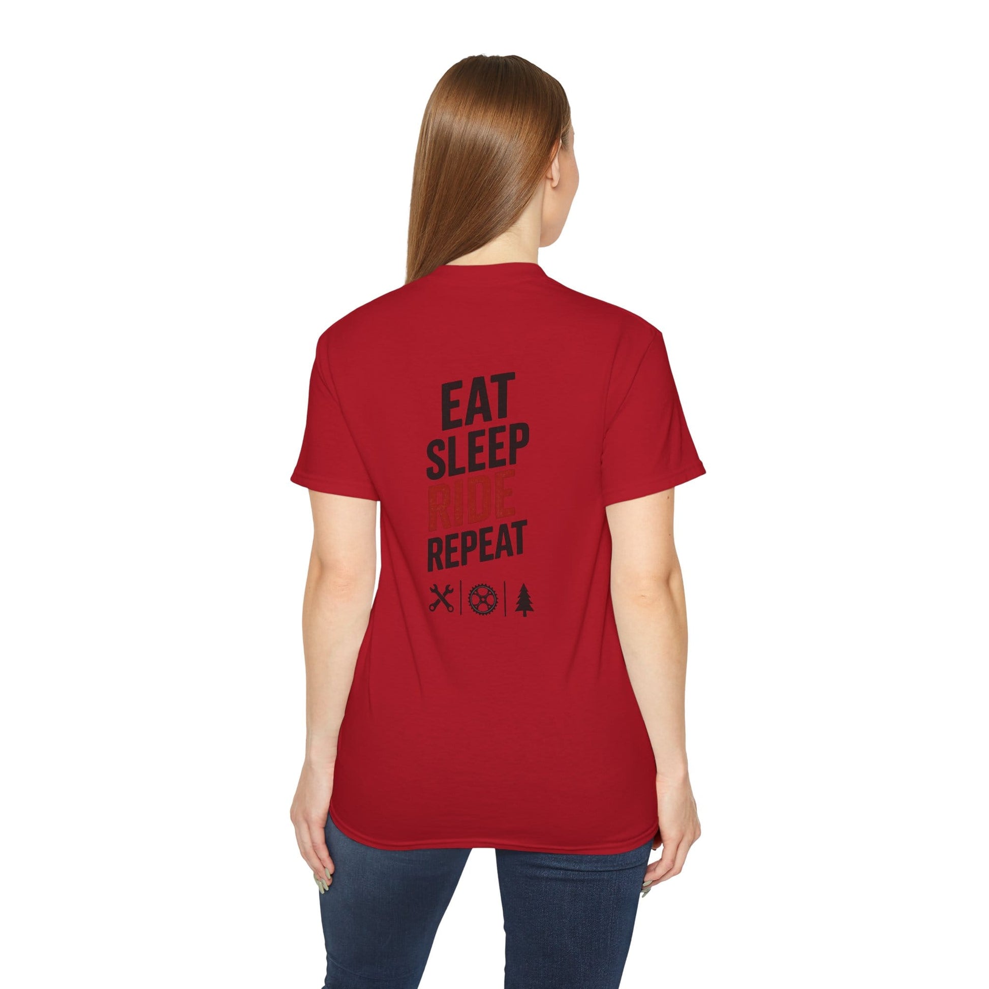 TeeFEVA T-Shirt Eat Sleep Ride Repeat T‑Shirt — Mountain Biking /MTB Tee
