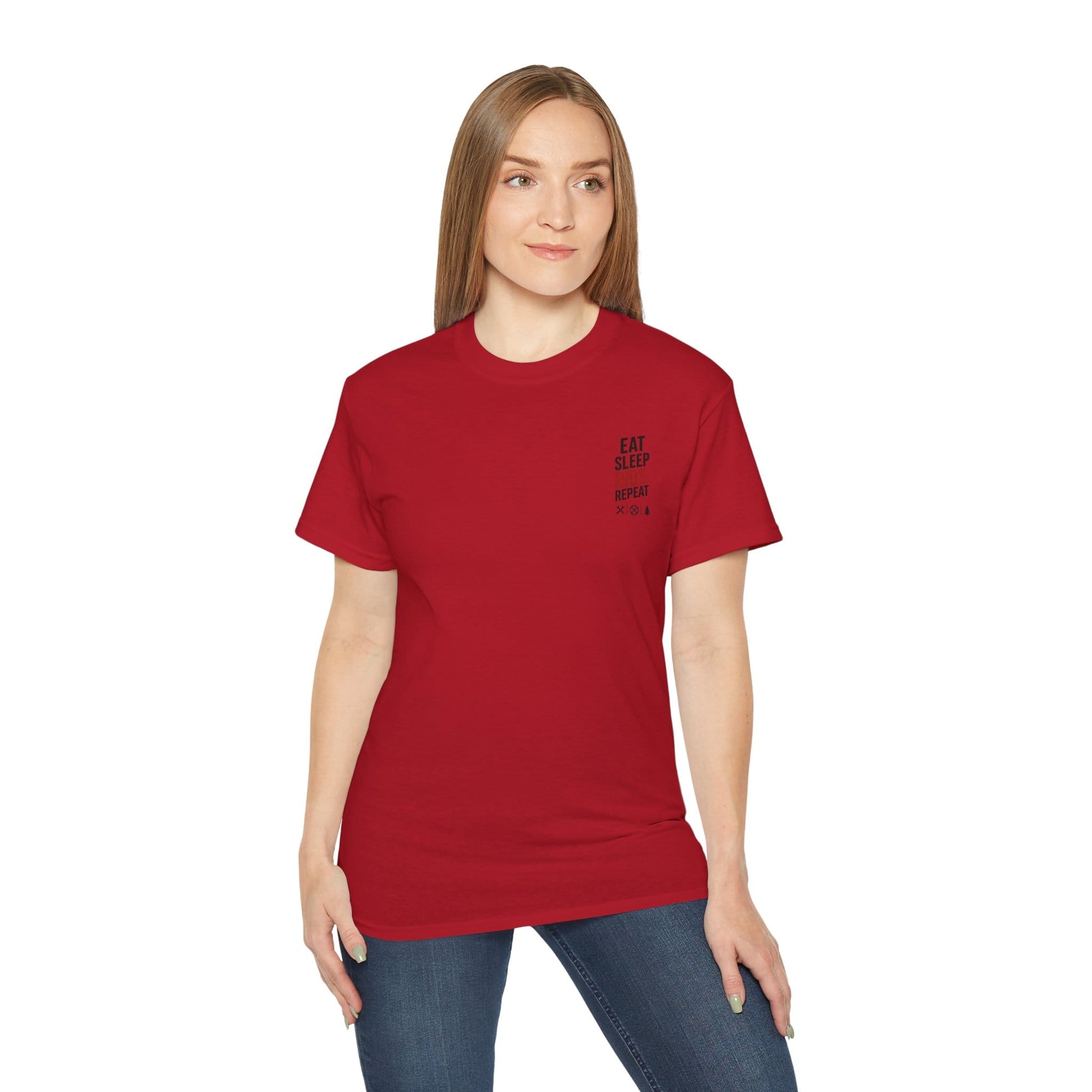 TeeFEVA T-Shirt Eat Sleep Ride Repeat T‑Shirt — Mountain Biking /MTB Tee