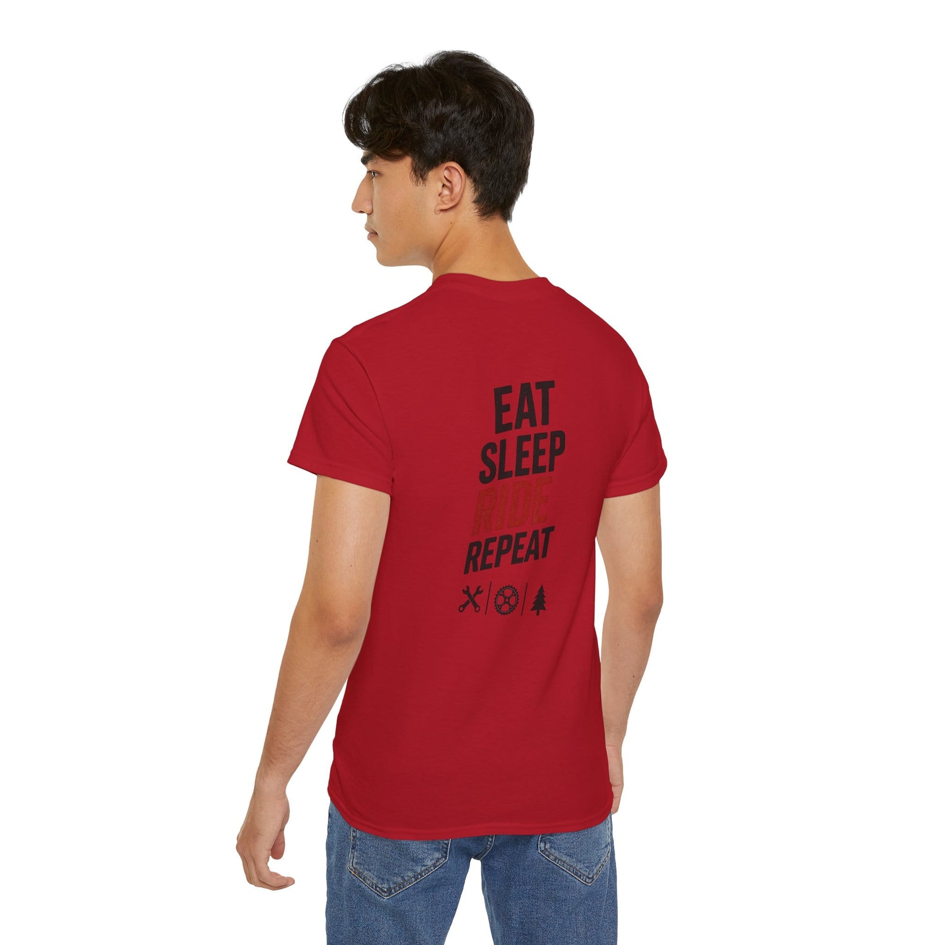 TeeFEVA T-Shirt Eat Sleep Ride Repeat T‑Shirt — Mountain Biking /MTB Tee