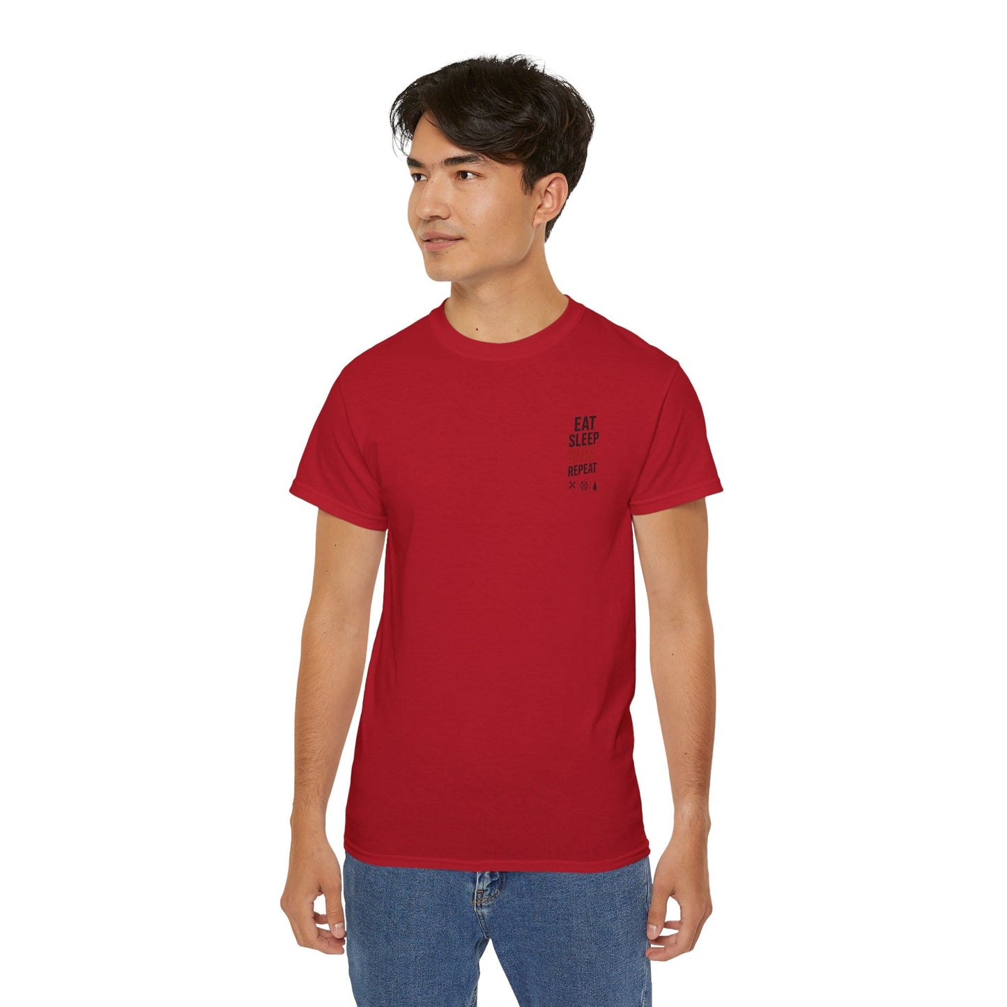 TeeFEVA T-Shirt Eat Sleep Ride Repeat T‑Shirt — Mountain Biking /MTB Tee