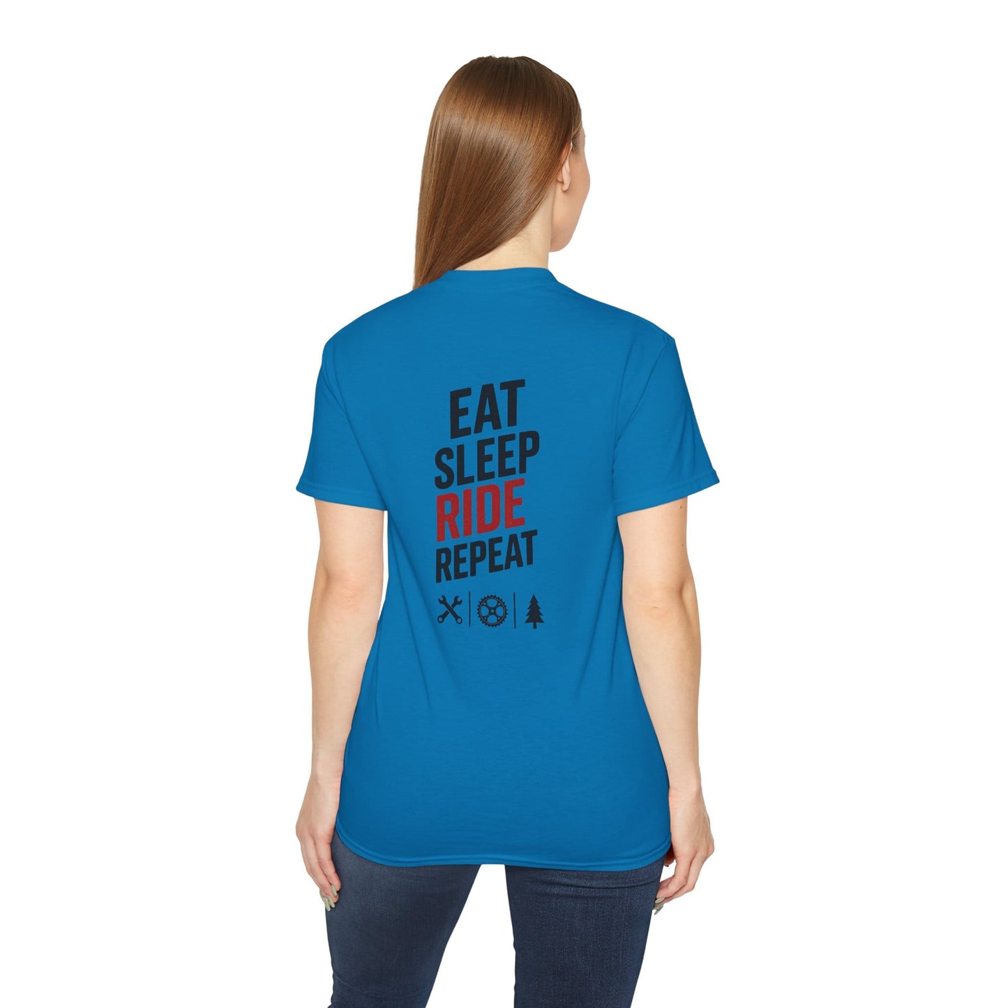 TeeFEVA T-Shirt Eat Sleep Ride Repeat T‑Shirt — Mountain Biking /MTB Tee
