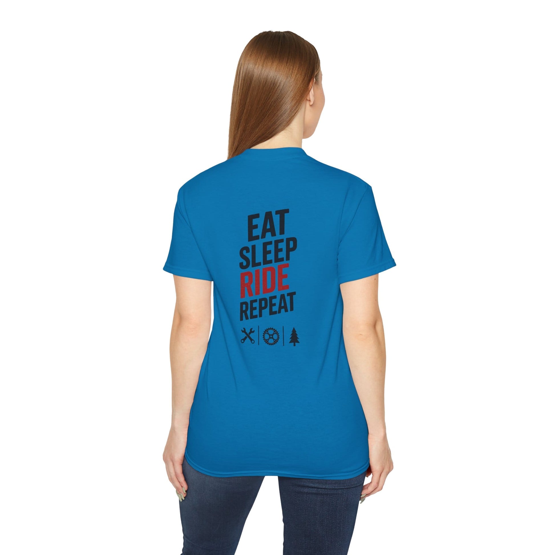TeeFEVA T-Shirt Eat Sleep Ride Repeat T‑Shirt — Mountain Biking /MTB Tee