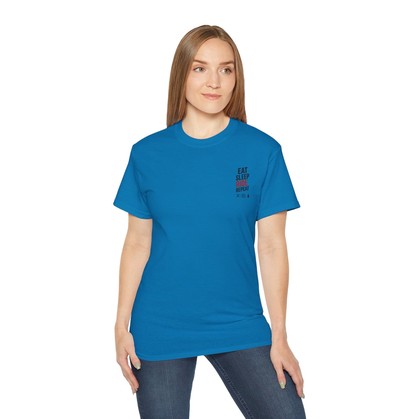 TeeFEVA T-Shirt Eat Sleep Ride Repeat T‑Shirt — Mountain Biking /MTB Tee