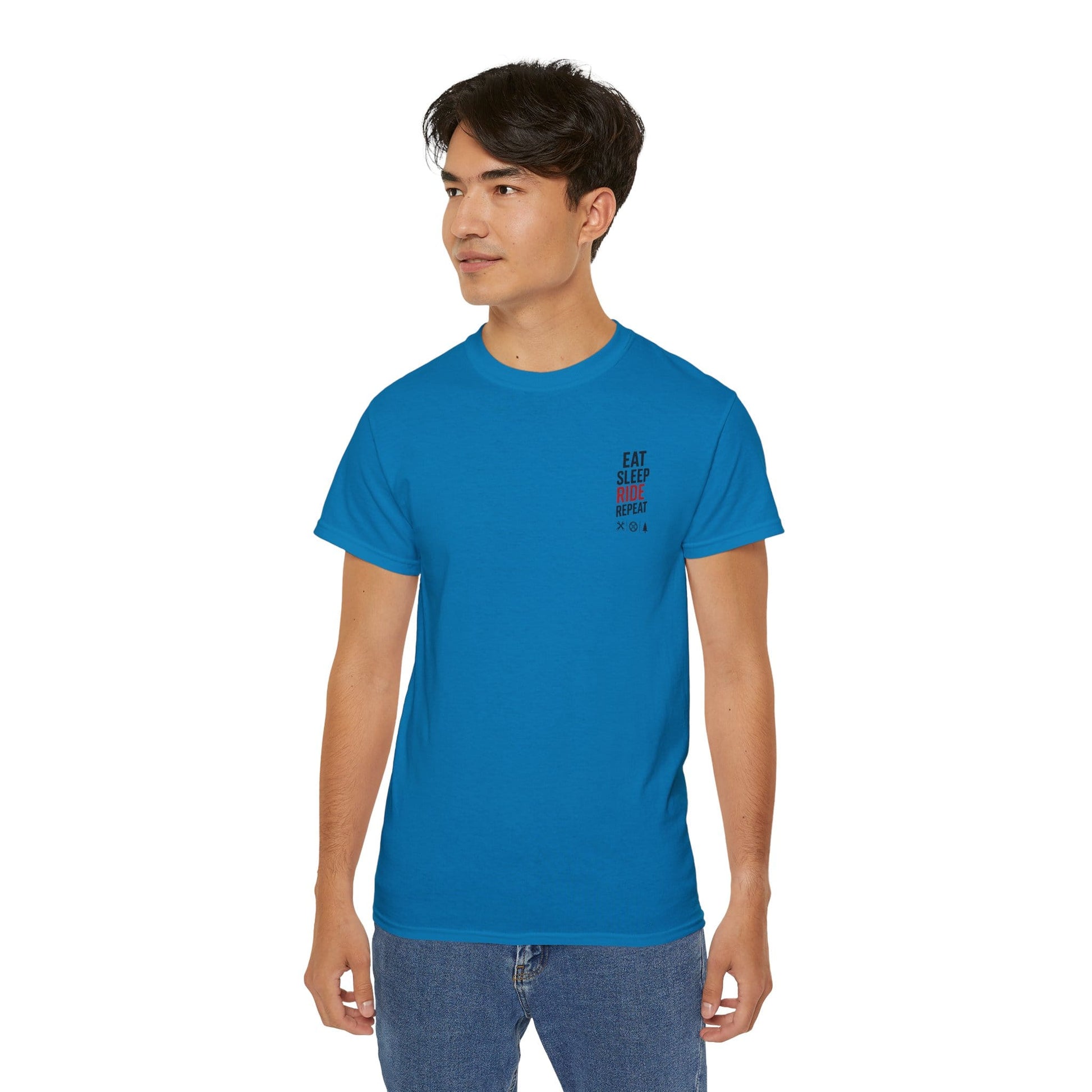 TeeFEVA T-Shirt Eat Sleep Ride Repeat T‑Shirt — Mountain Biking /MTB Tee