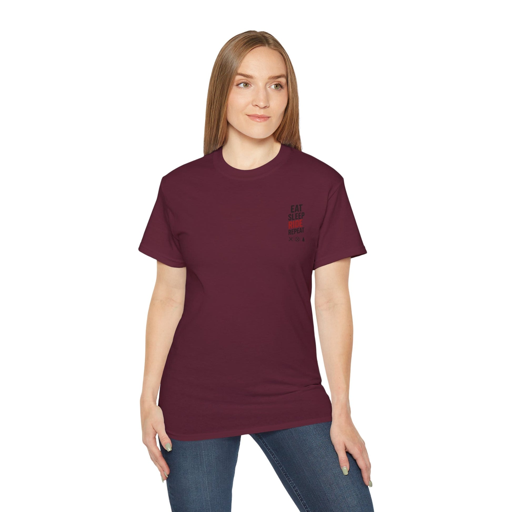 TeeFEVA T-Shirt Eat Sleep Ride Repeat T‑Shirt — Mountain Biking /MTB Tee