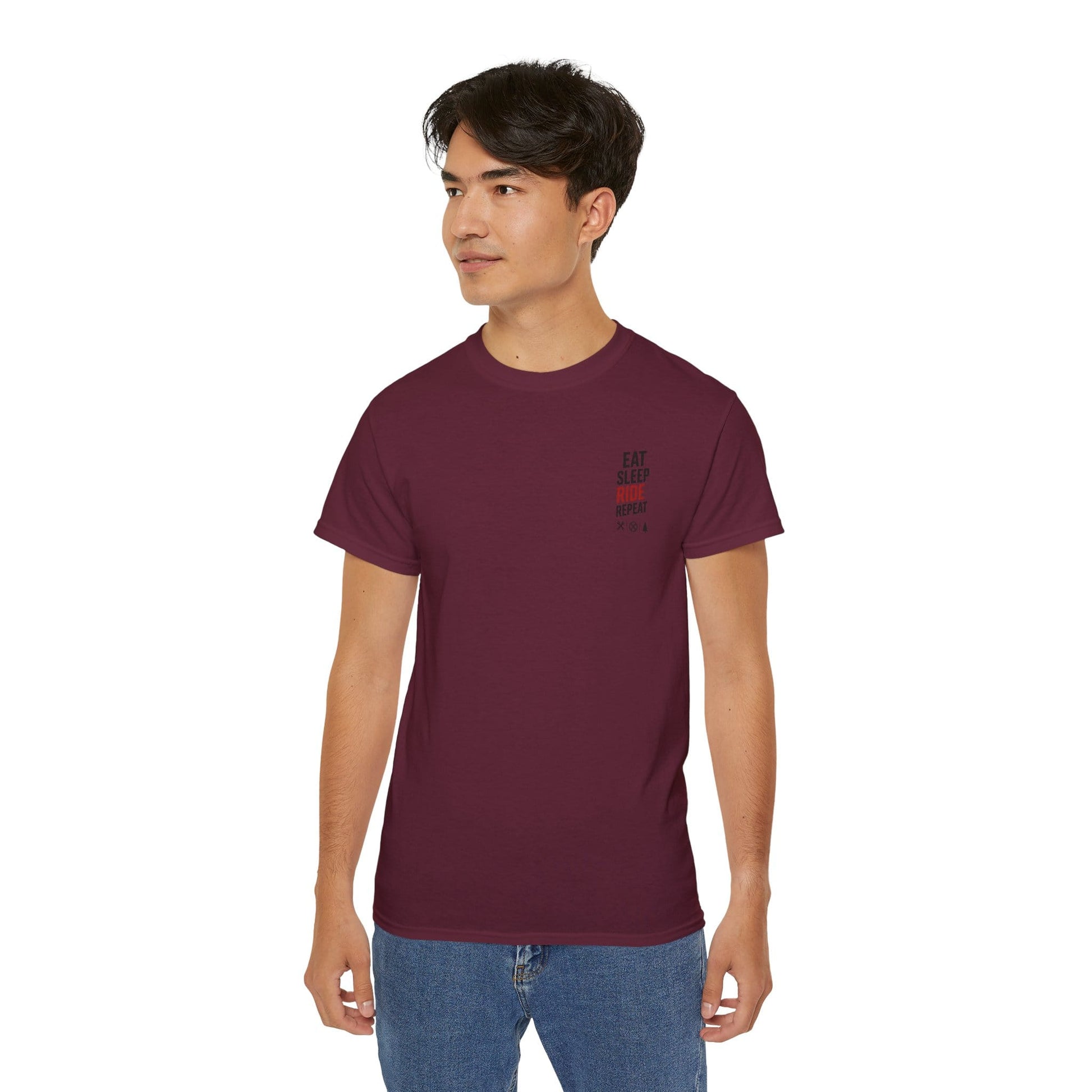 TeeFEVA T-Shirt Eat Sleep Ride Repeat T‑Shirt — Mountain Biking /MTB Tee