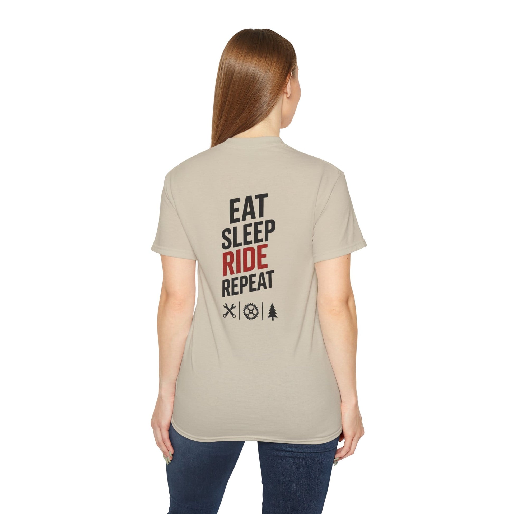 TeeFEVA T-Shirt Eat Sleep Ride Repeat T‑Shirt — Mountain Biking /MTB Tee