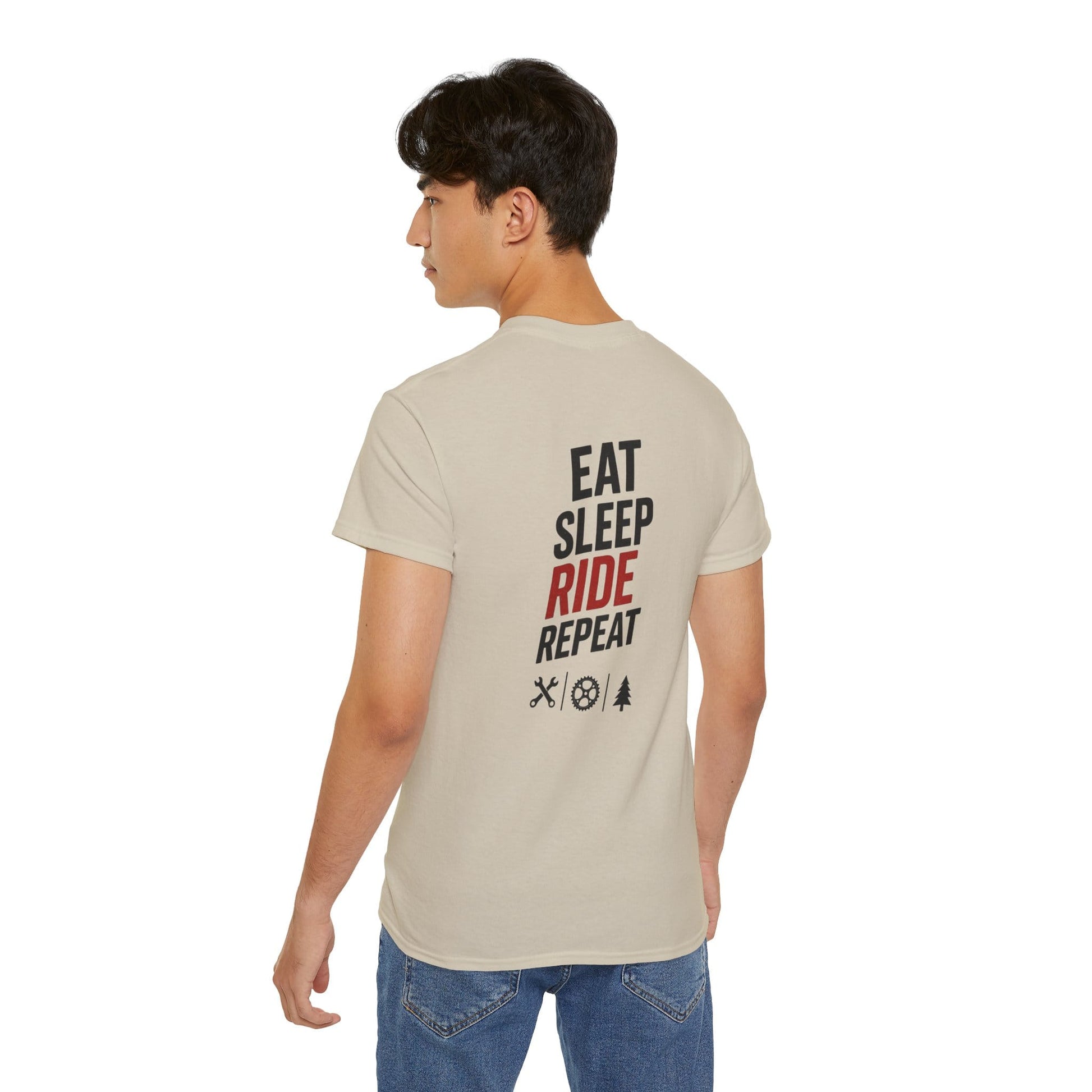 TeeFEVA T-Shirt Eat Sleep Ride Repeat T‑Shirt — Mountain Biking /MTB Tee