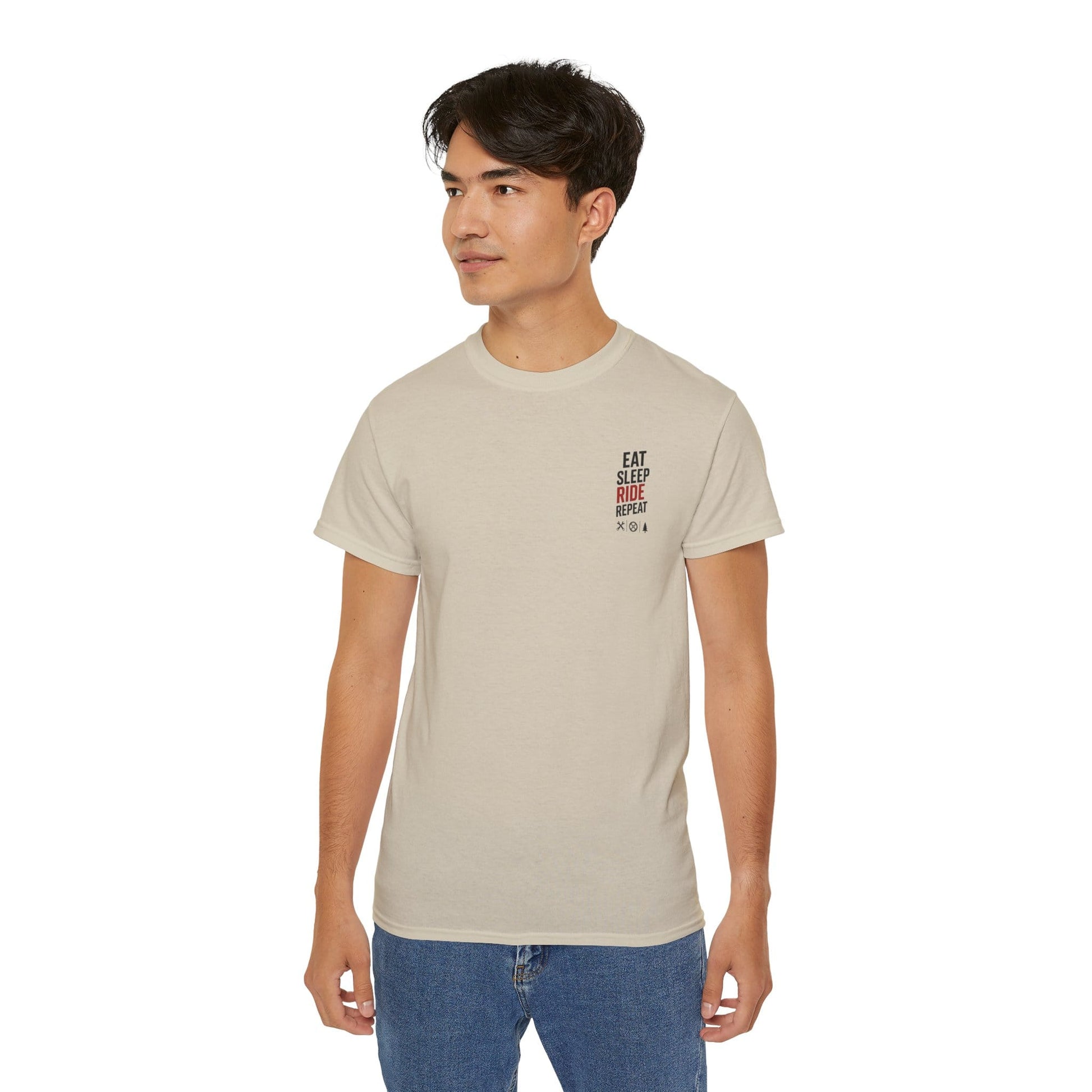 TeeFEVA T-Shirt Eat Sleep Ride Repeat T‑Shirt — Mountain Biking /MTB Tee