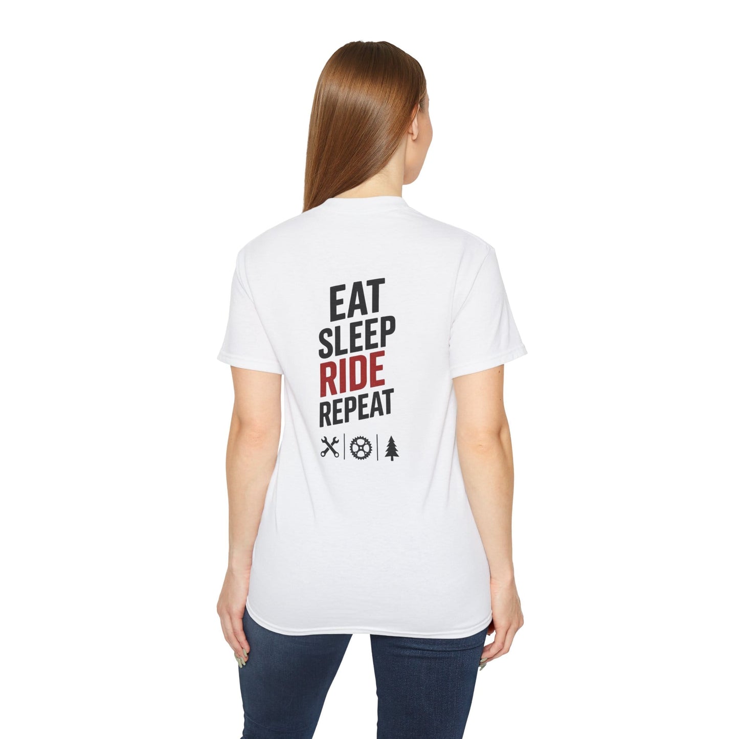 TeeFEVA T-Shirt Eat Sleep Ride Repeat T‑Shirt — Mountain Biking /MTB Tee